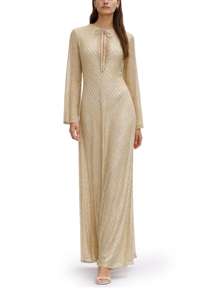 green emerald velvet dress Missoni Vintage Colorful Metallic Maxi Dress – Amarcord Vintage Fashion main image 1
