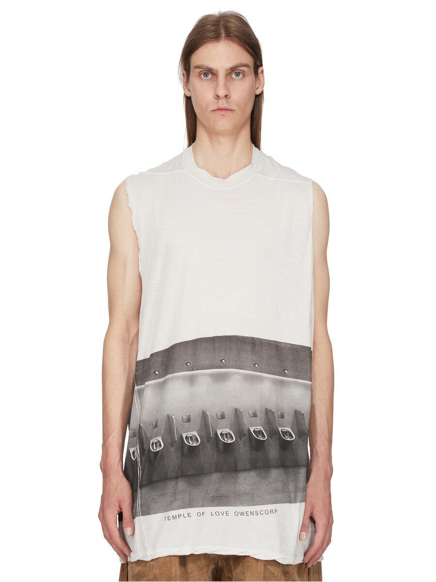 Rick Owens Oversized Crew Neck Tank Top in White for Men | Lyst