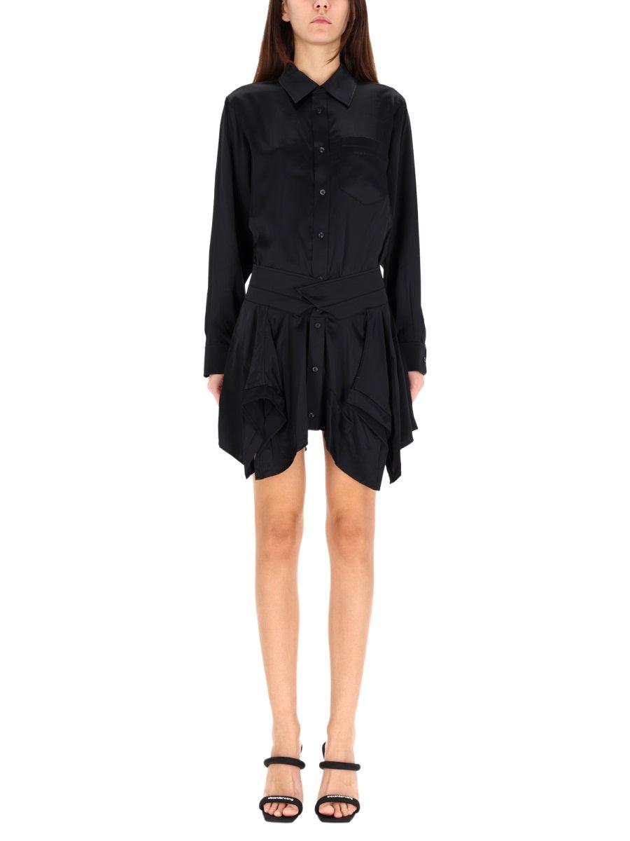 green emerald velvet dress T by Alexander Wang // Cut Out T-Shirt Dress  VSP Consignment