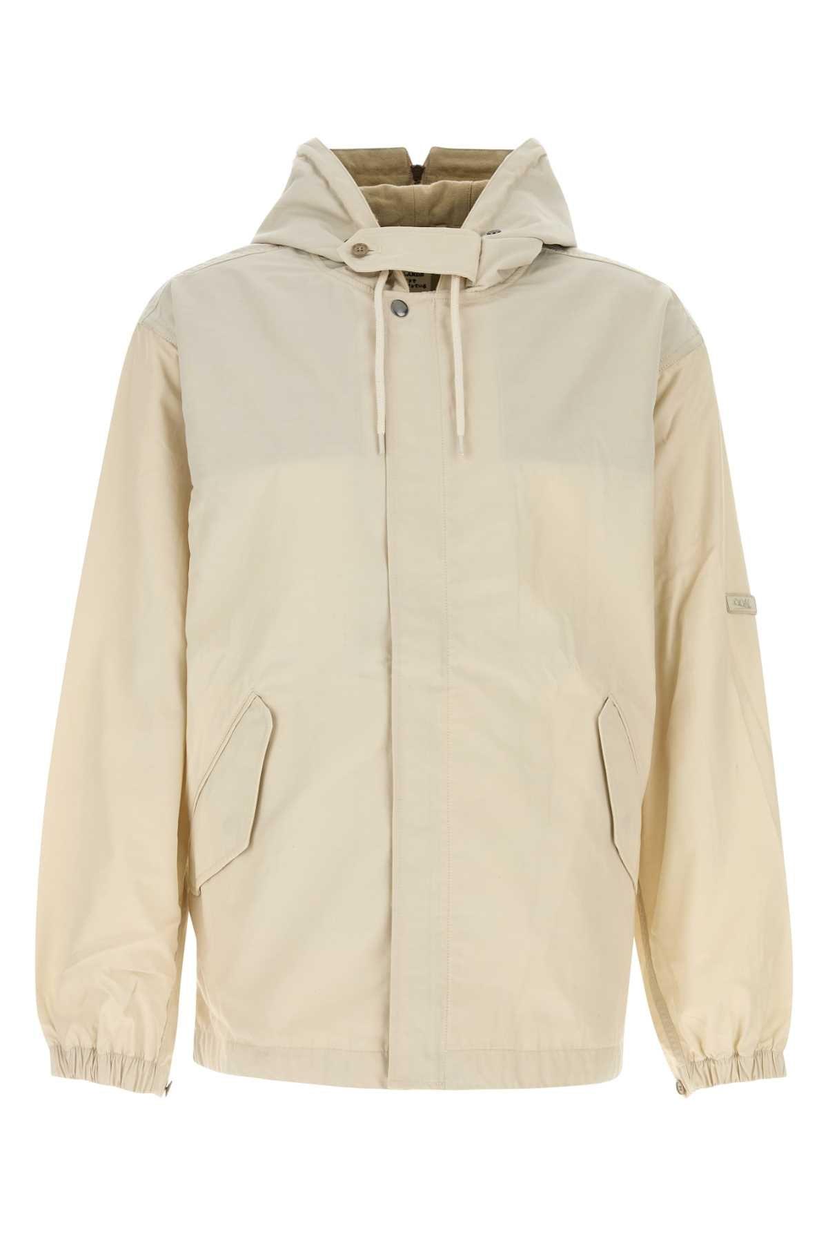 Nanamica Nylon Twill Hooded Jacket in Natural | Lyst