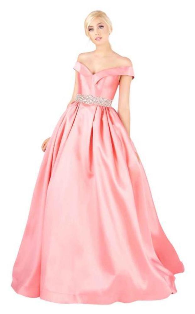 Lyst - Mac Duggal Off-the-shoulder Bejeweled-waist Ball ...