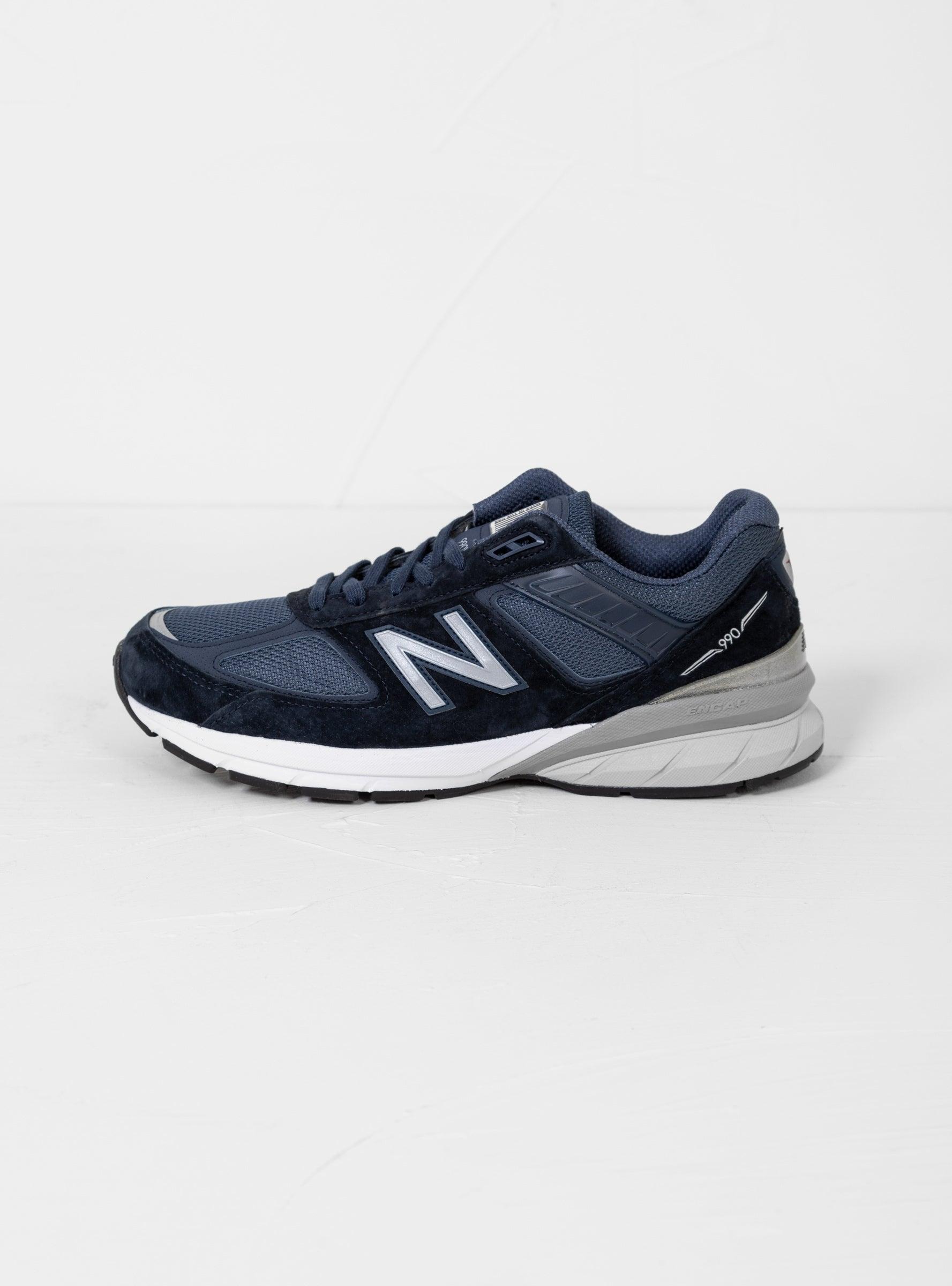 New Balance Suede Made In Us 990nv5 Trainers Navy in Blue for Men | Lyst