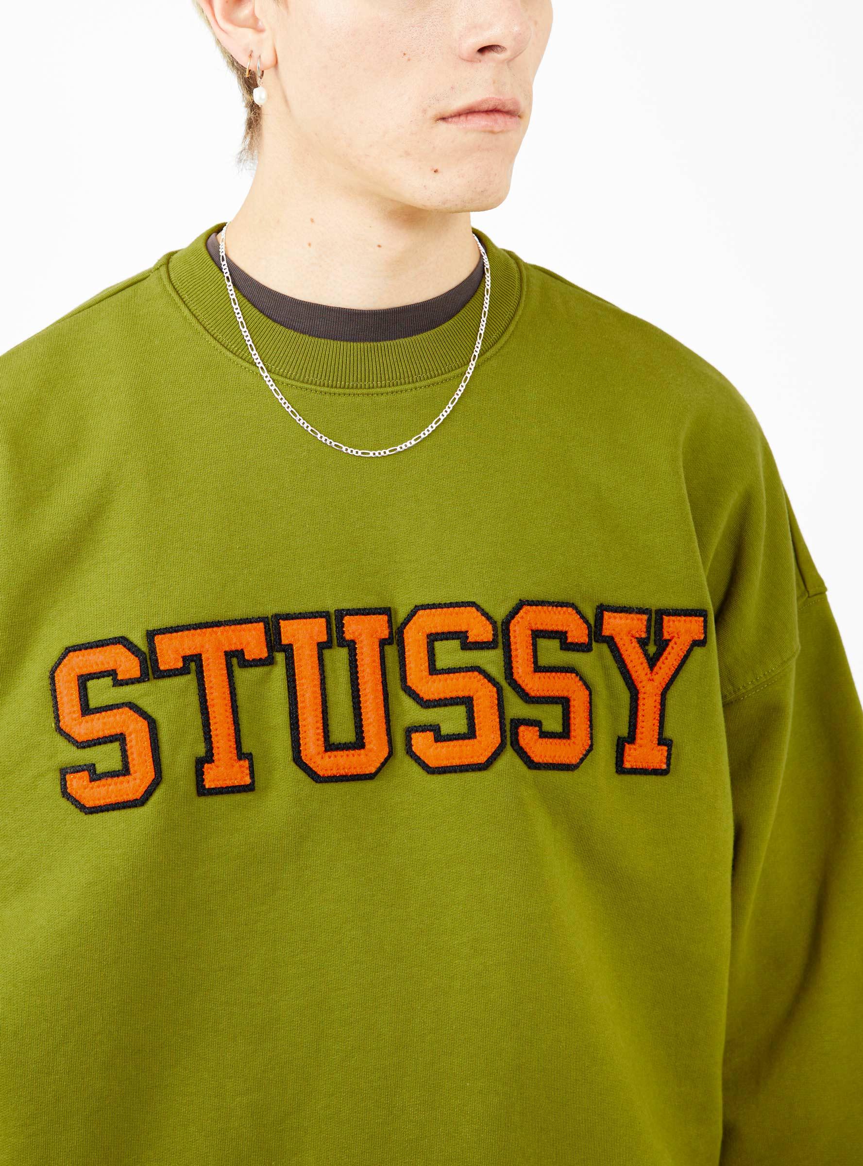 Stussy Relaxed Oversized Sweatshirt Green for Men | Lyst