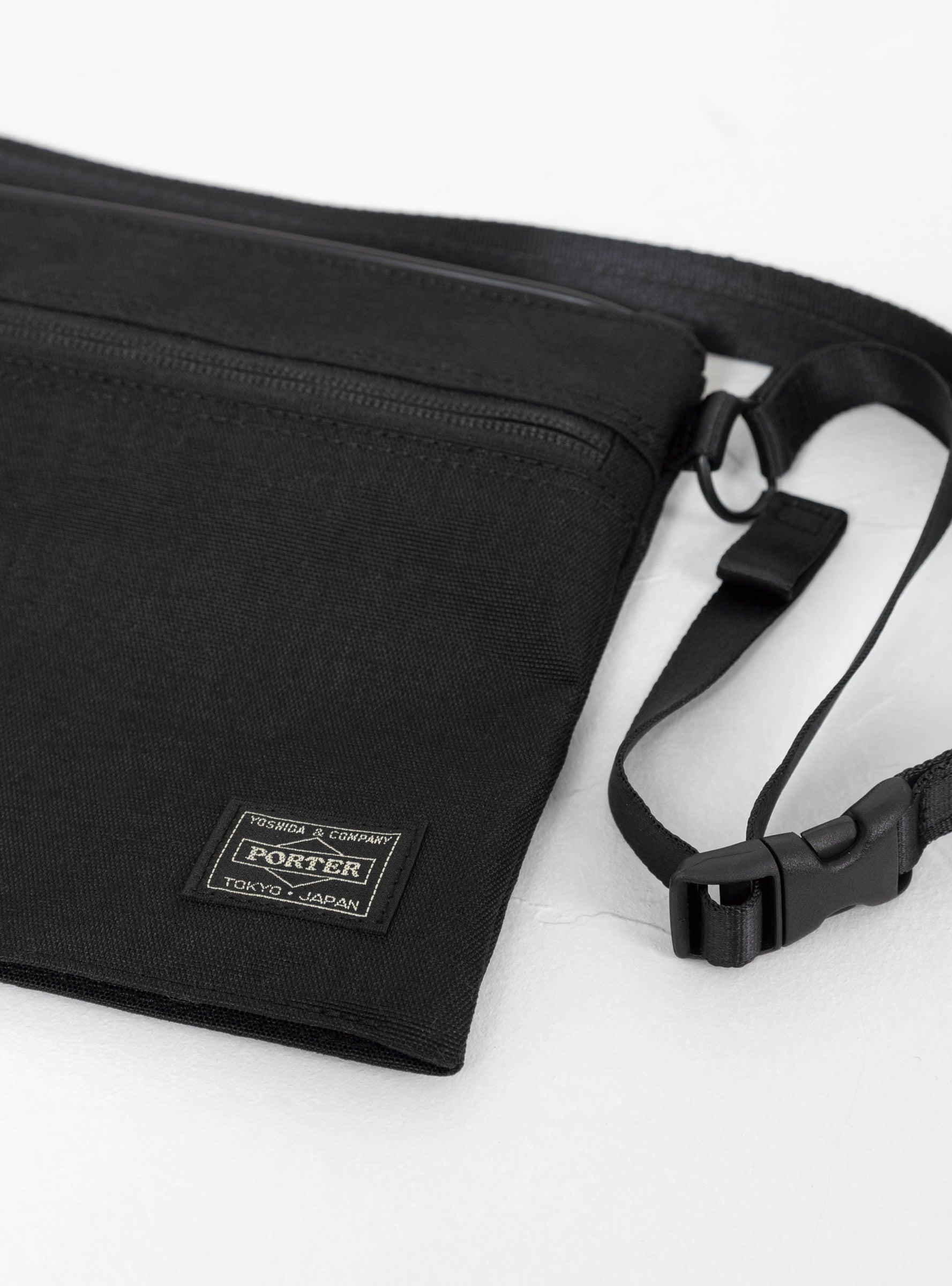 Porter Yoshida and Co Hybrid Sacoche Shoulder Bag Black in White