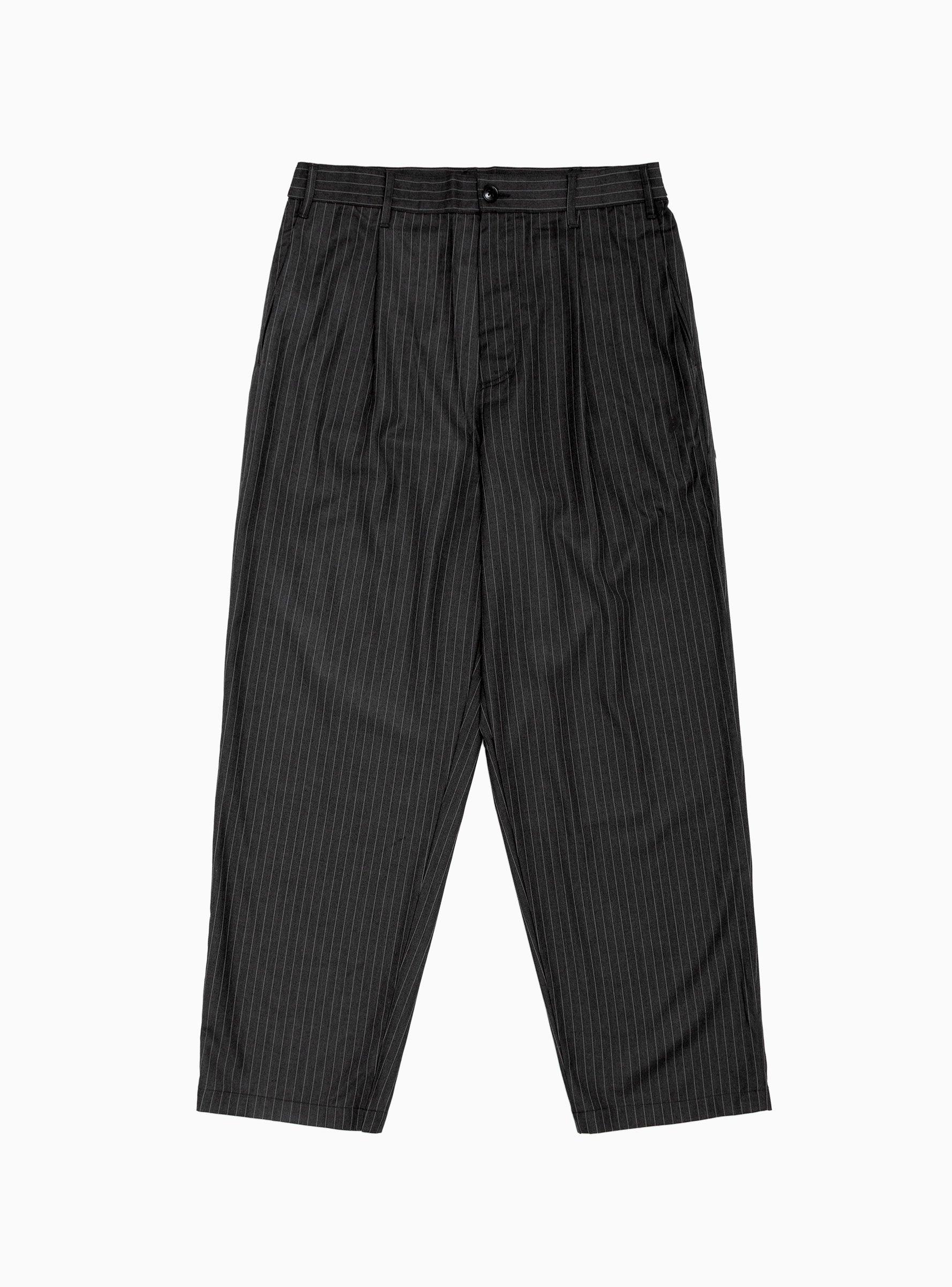 Stussy Volume Pleated Trousers Black Stripe in Gray for Men | Lyst