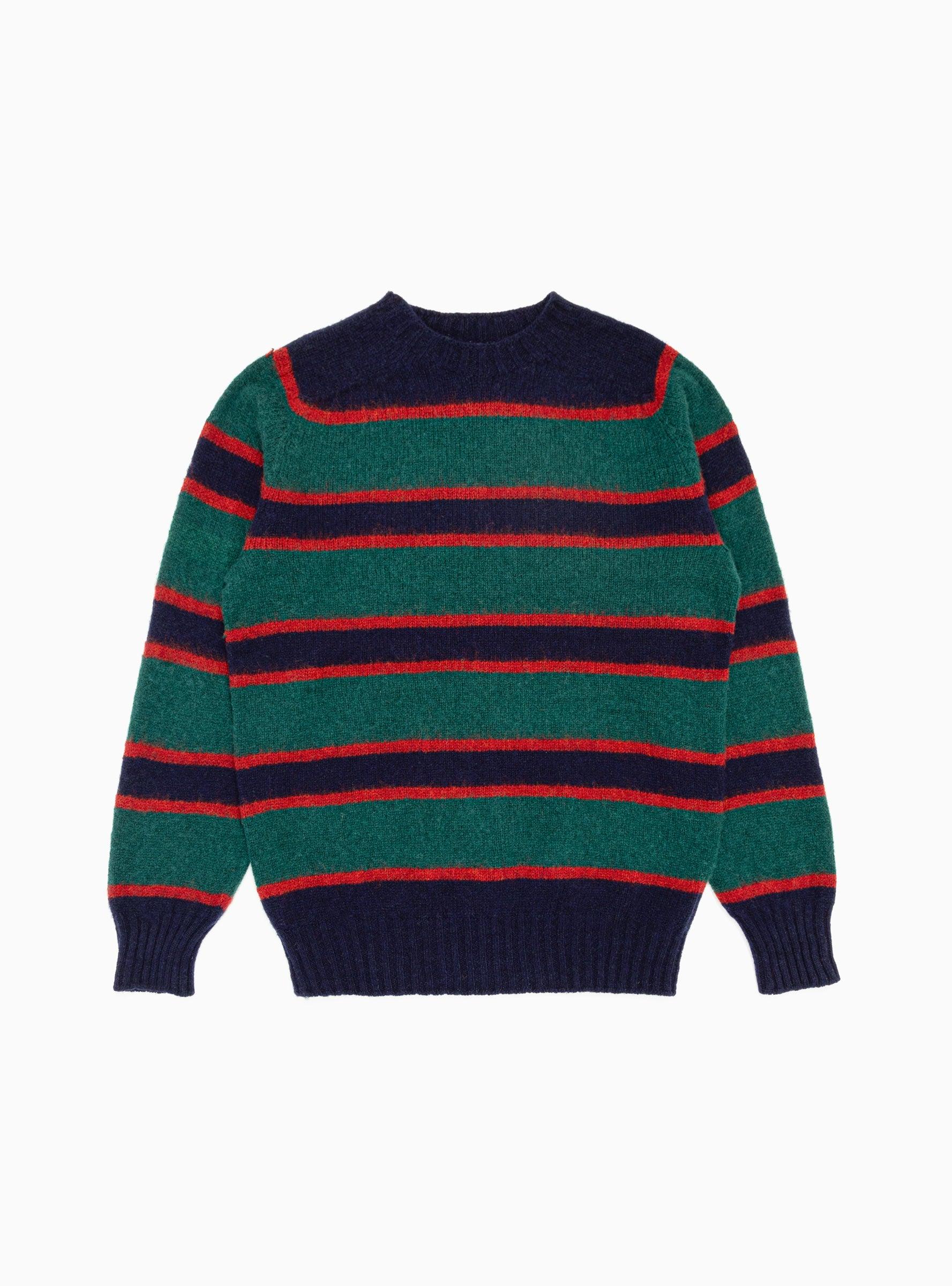 Green red striped clearance sweater