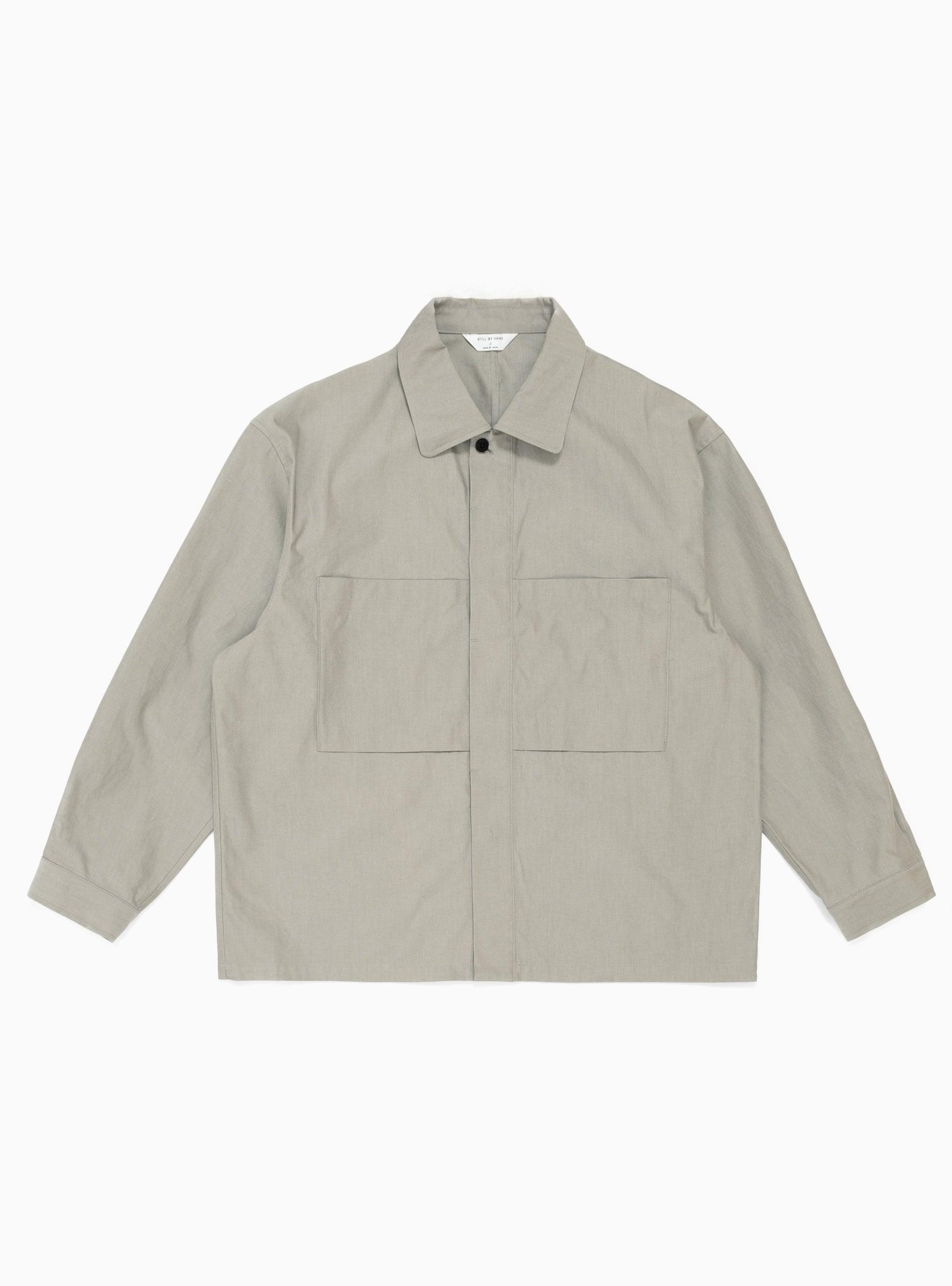 Still By Hand Double Pocket Overshirt Sand Beige in Gray for Men | Lyst