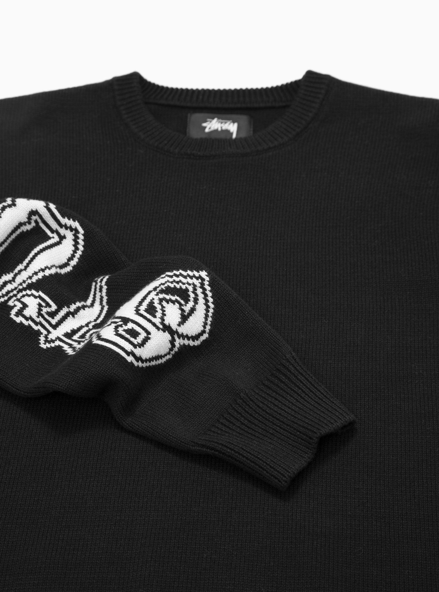 Stussy Sleeve Logo Sweater Black for Men | Lyst Canada