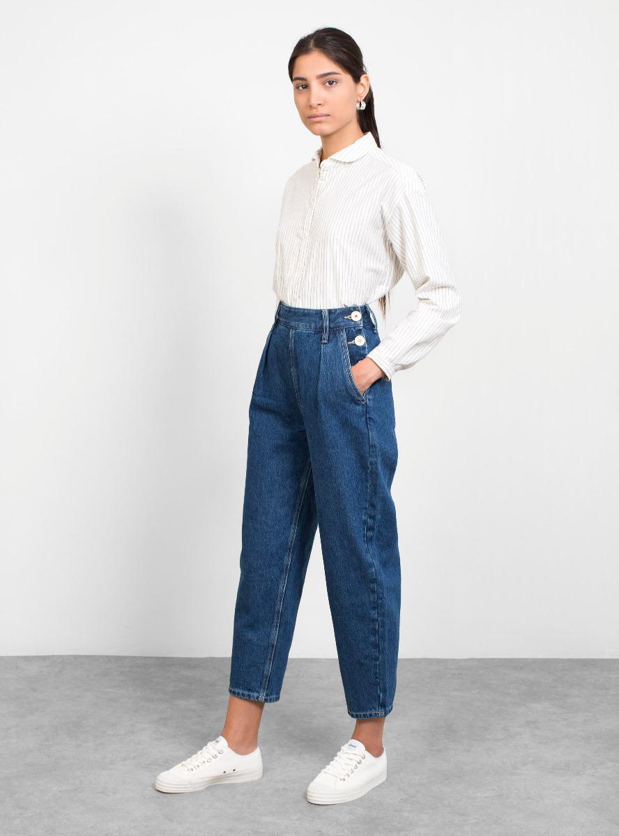 SIDELINE Cotton Pia Trousers in Blue - Lyst