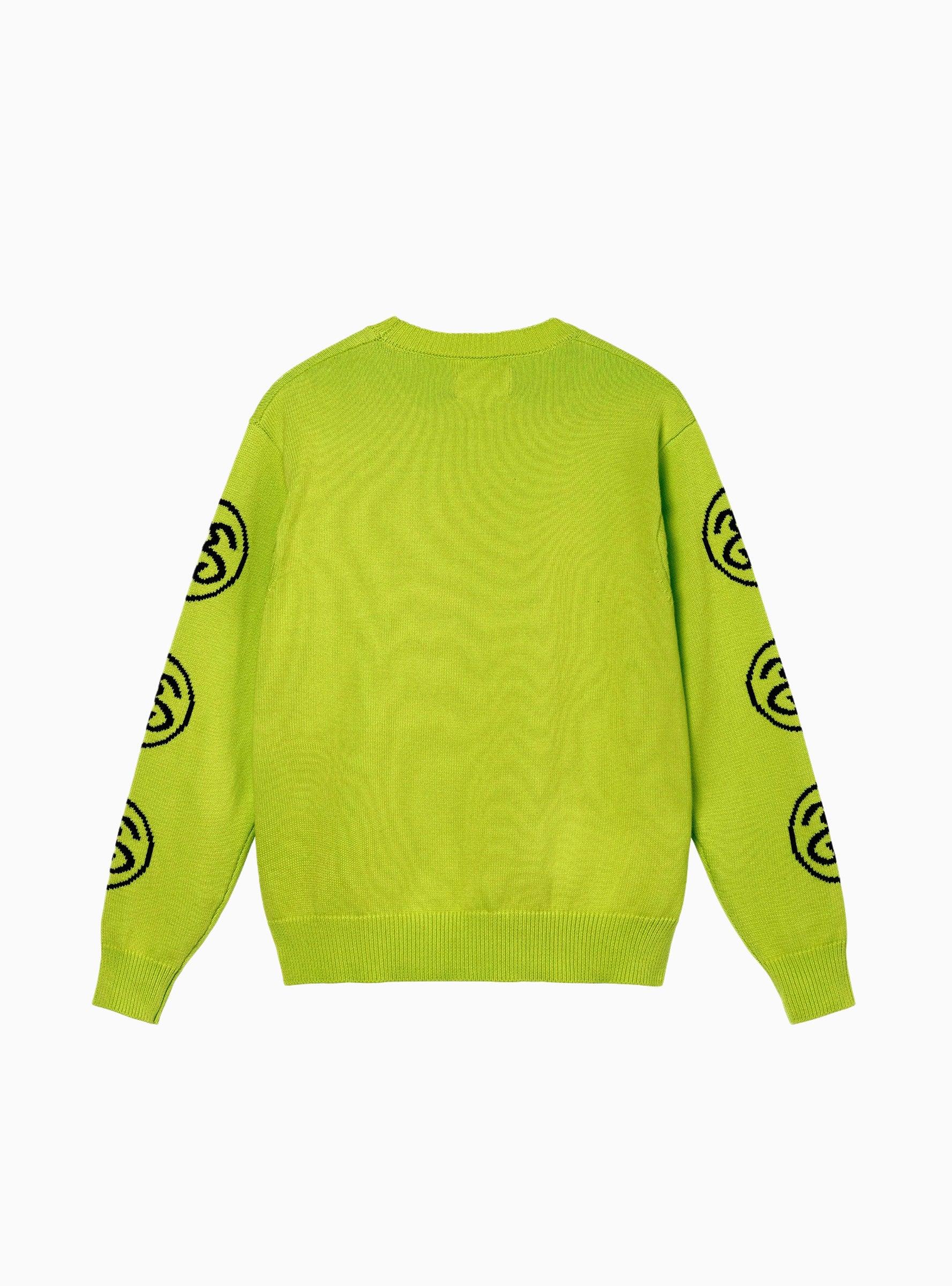 Stussy Ss Link Sweater Lime Green for Men | Lyst Canada