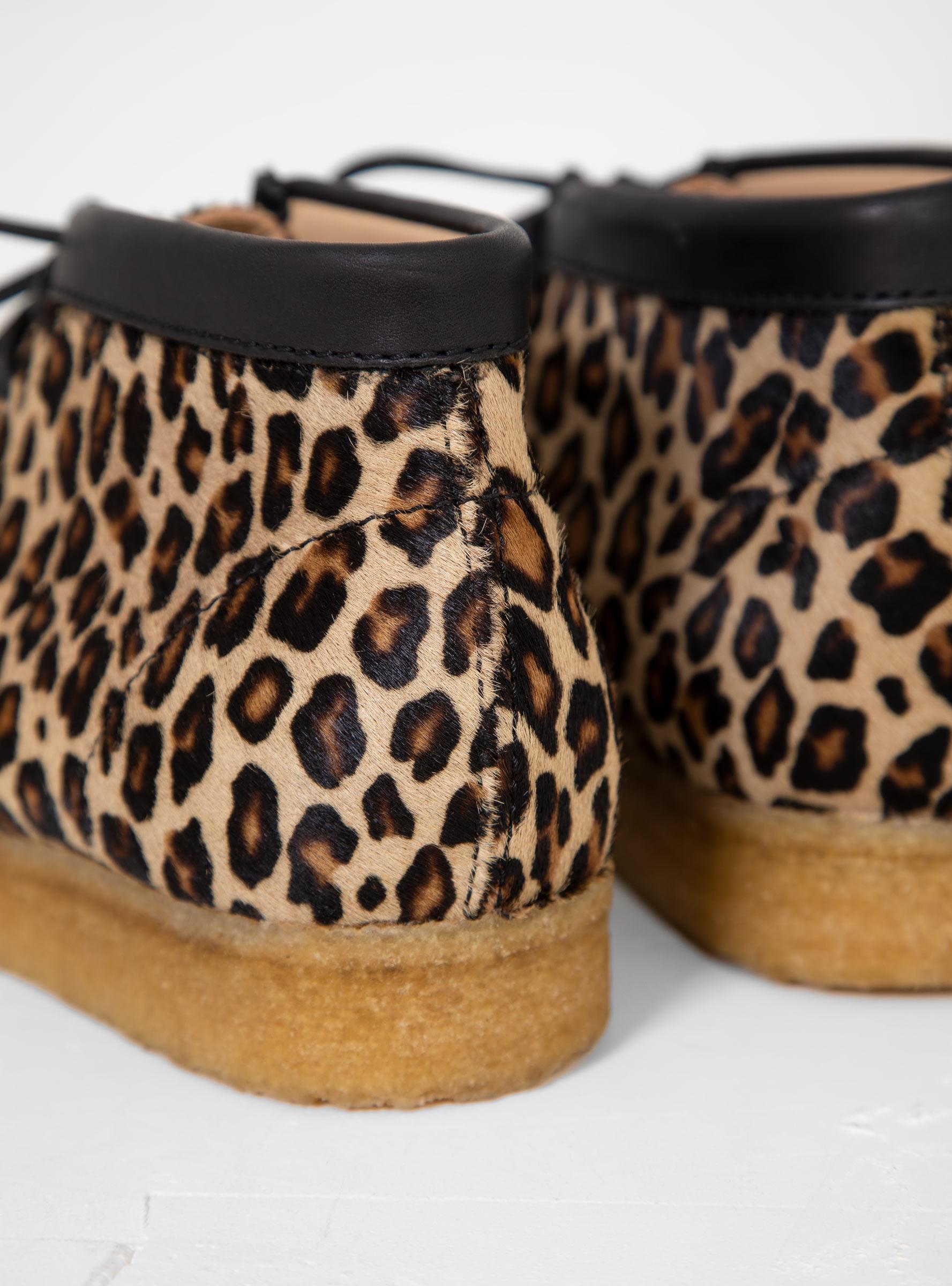 clarks wallabees leopard print