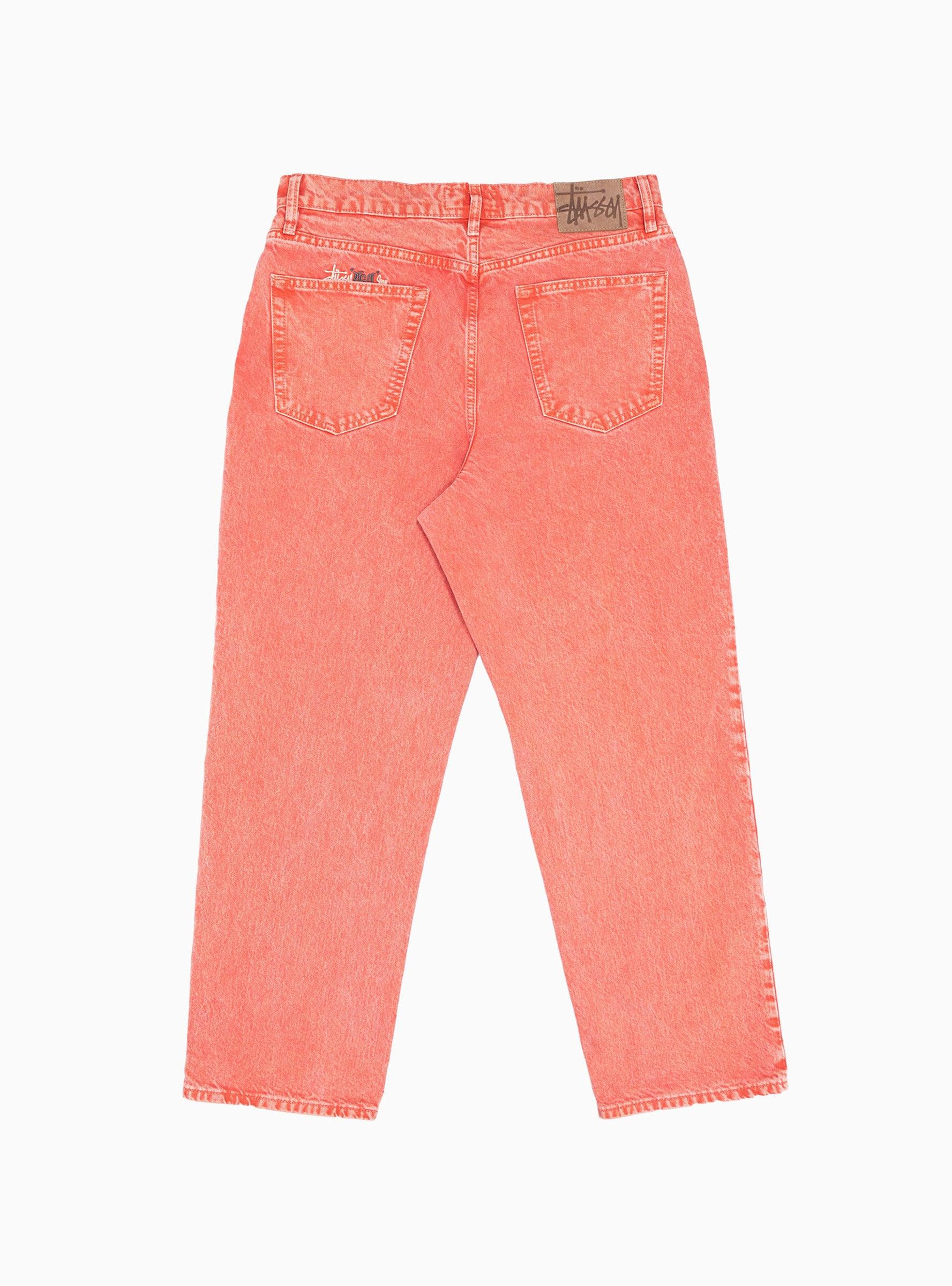 Stussy Double Dye Big Ol' Jeans Faded Red in Pink for Men