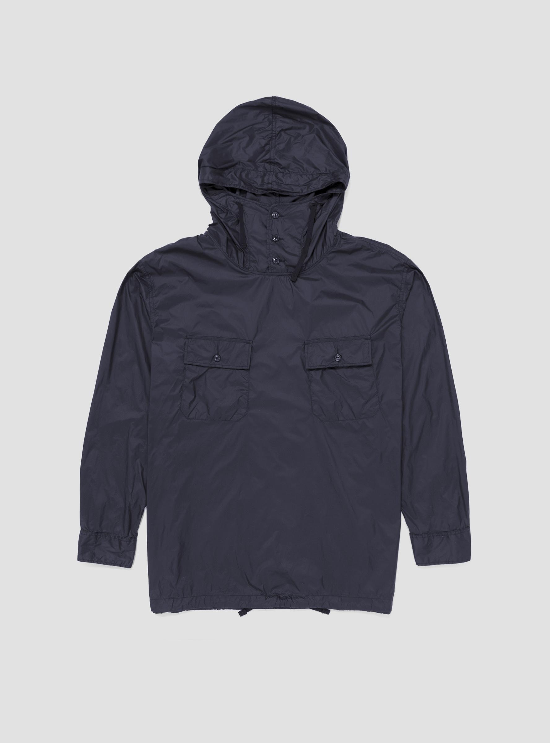 Engineered Garments Nylon Taffeta Cagoule Shirt Dark Navy in Blue