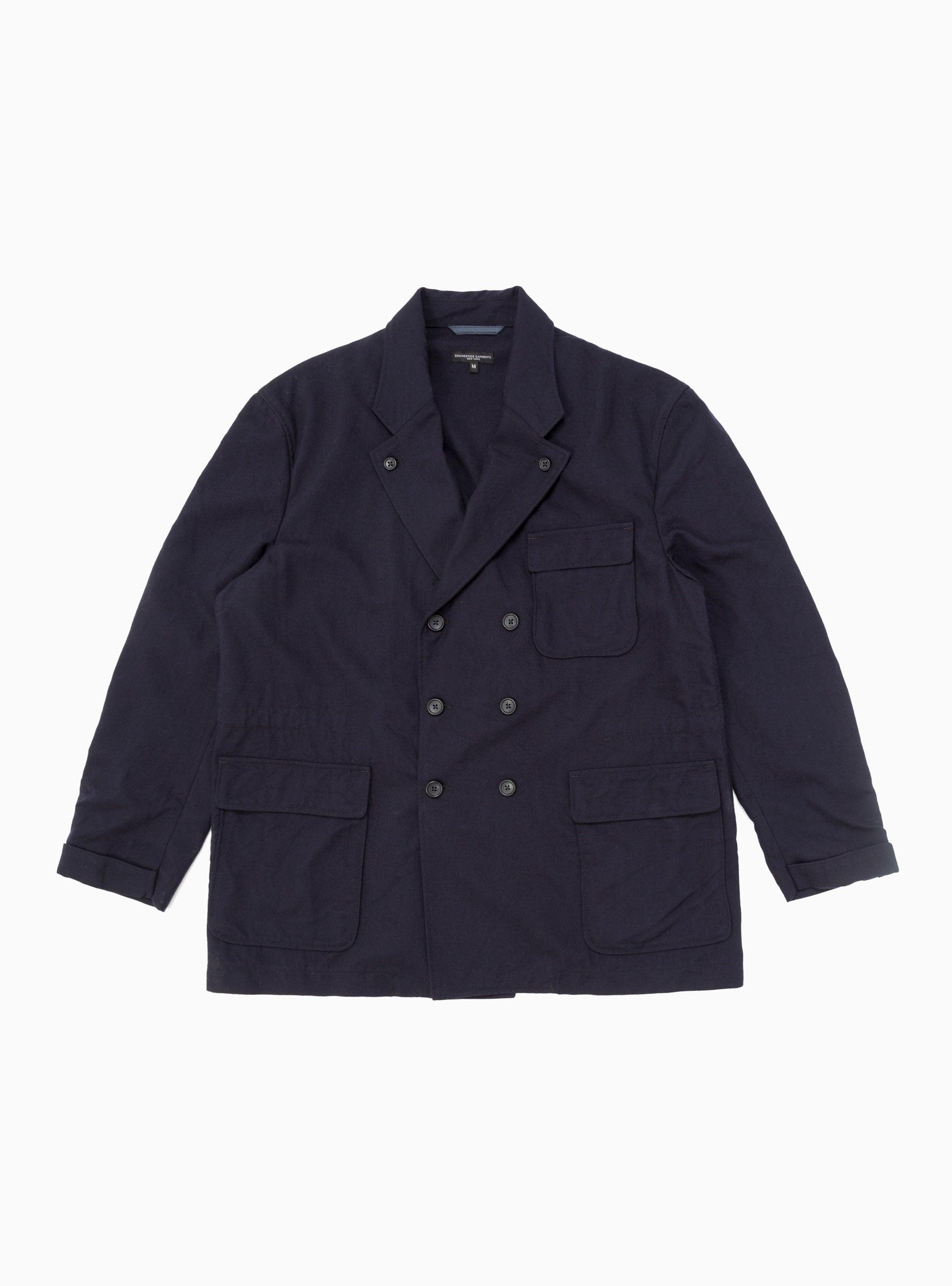 Engineered Garments Reefer Uniform Wool Serge Jacket Dark Navy in