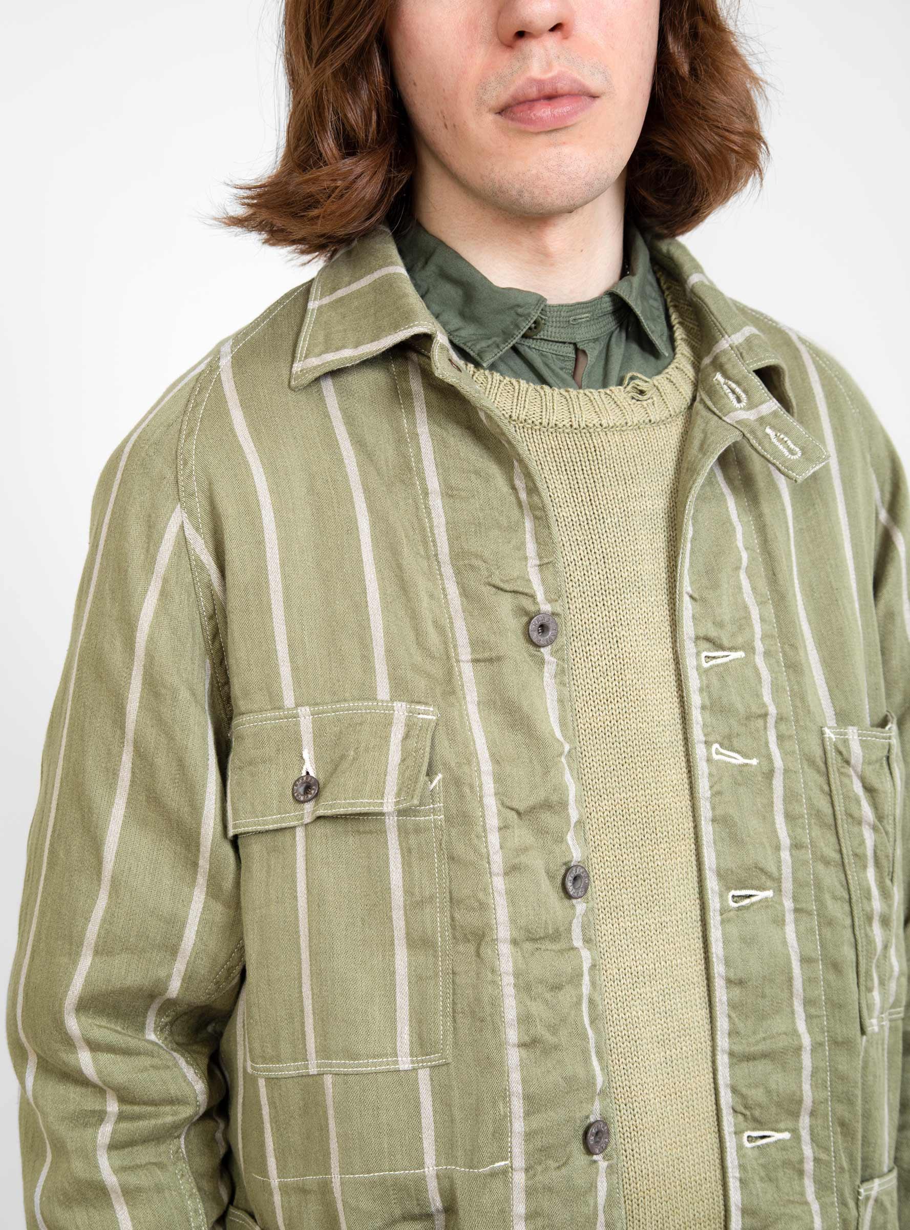 Kapital Linen Phillies Stripe Cactus 
