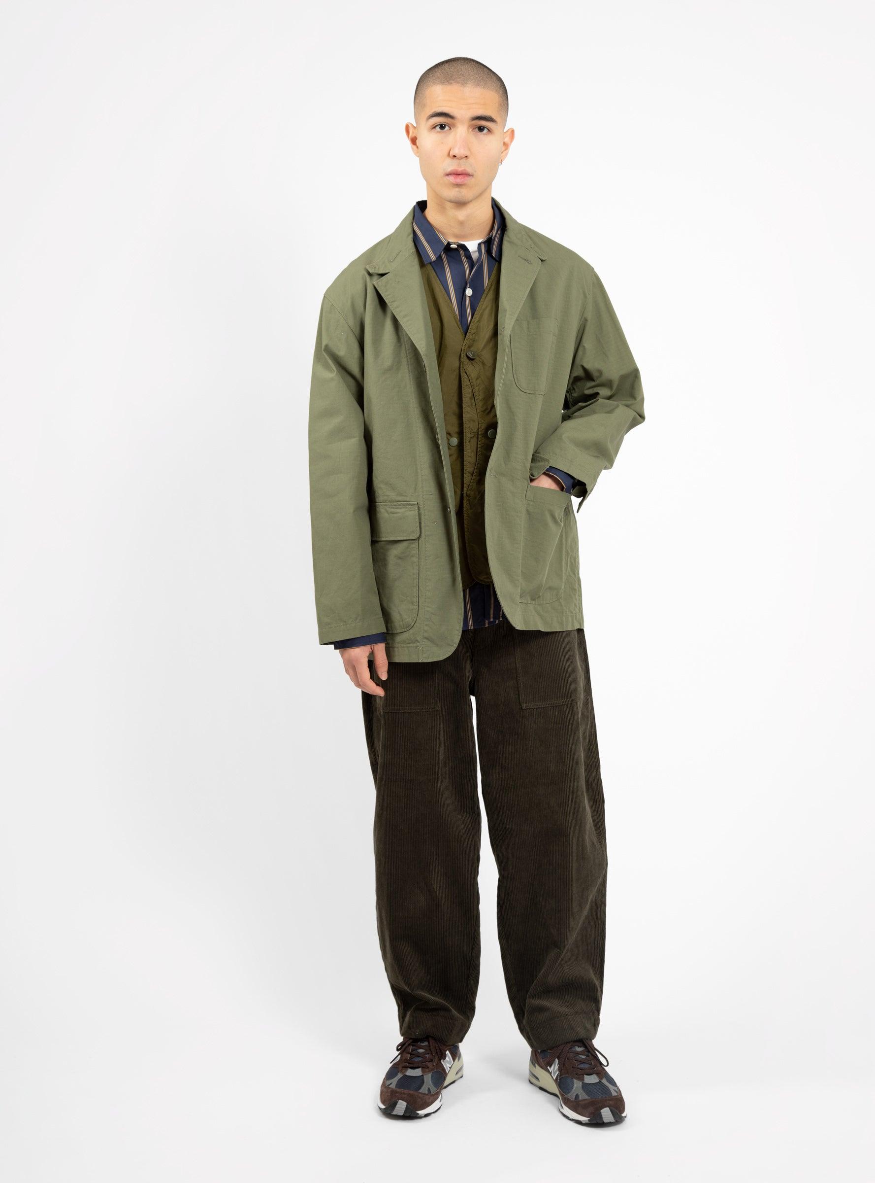 Engineered Garments Loiter Jacket Olive Ripstop in Green for Men