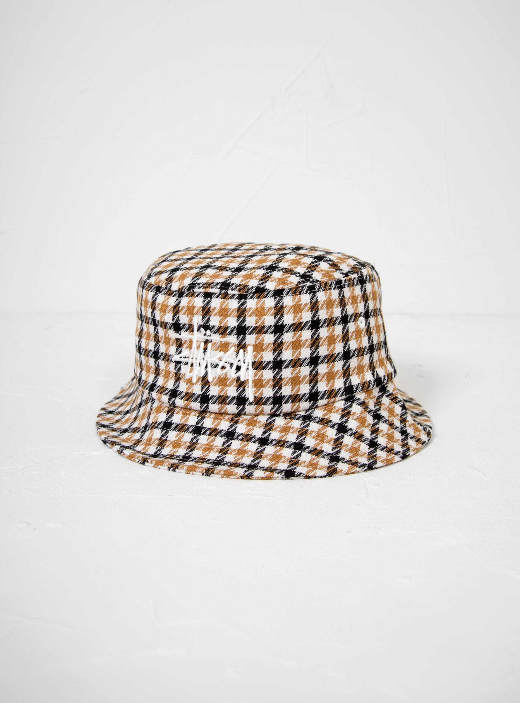 stussy plaid bucket hat