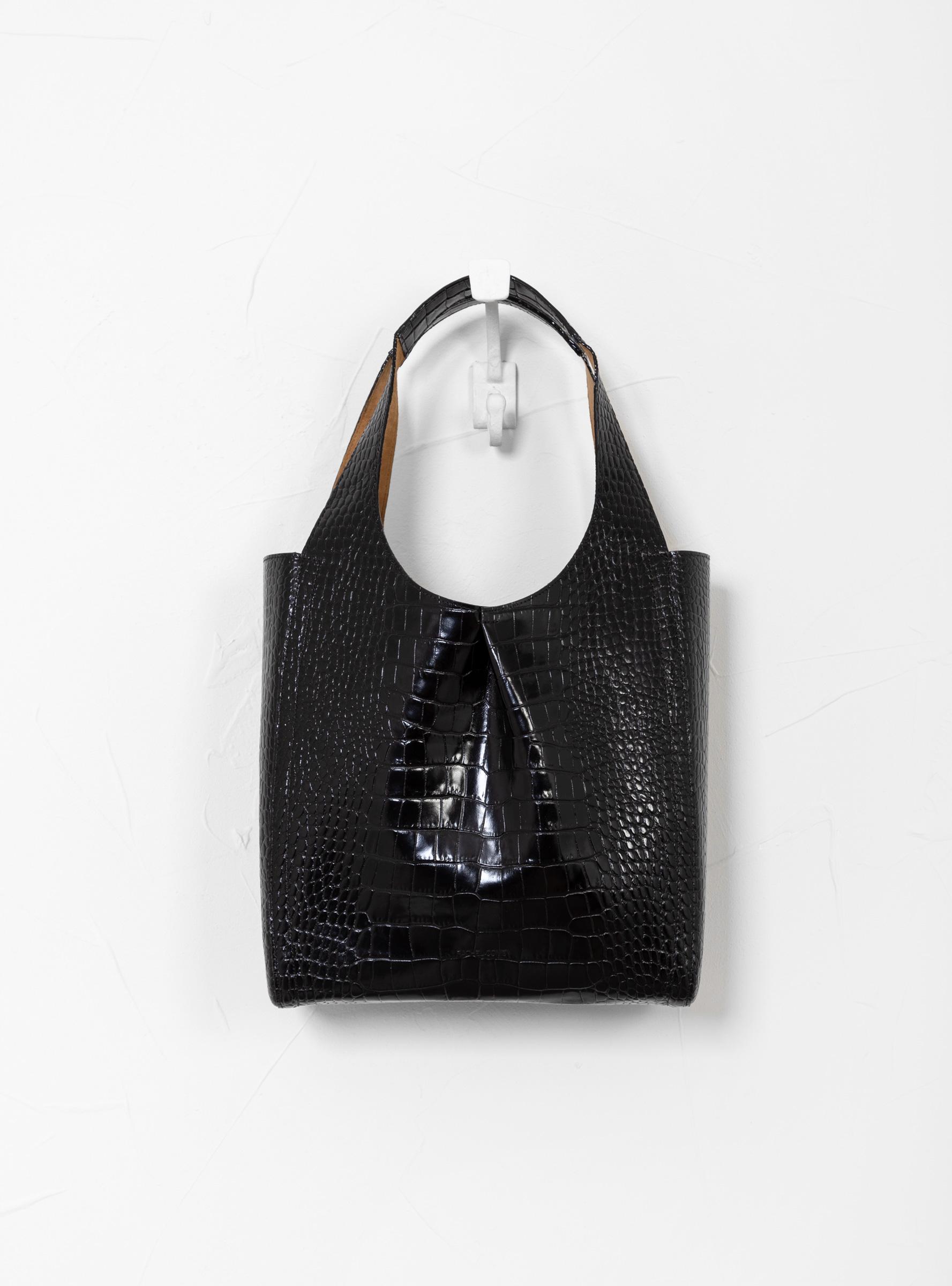 Download Rachel Comey Leather Monte Tote Bag Black Mock Croc - Lyst