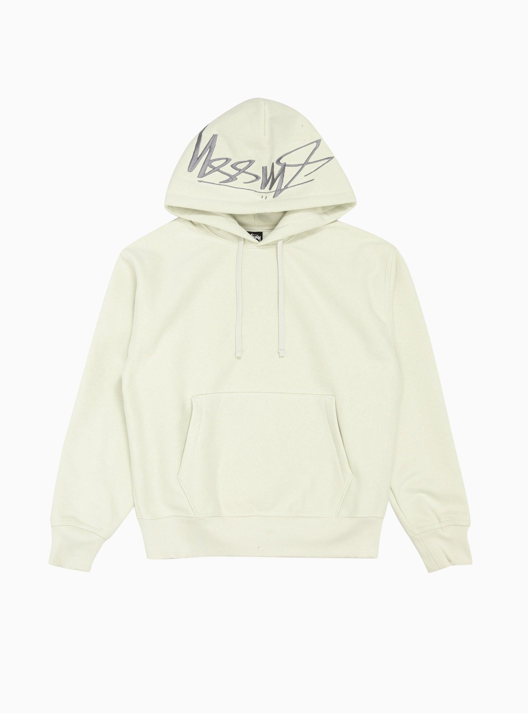 Stussy Back Hood Embroidered Hoodie Stone in White for Men