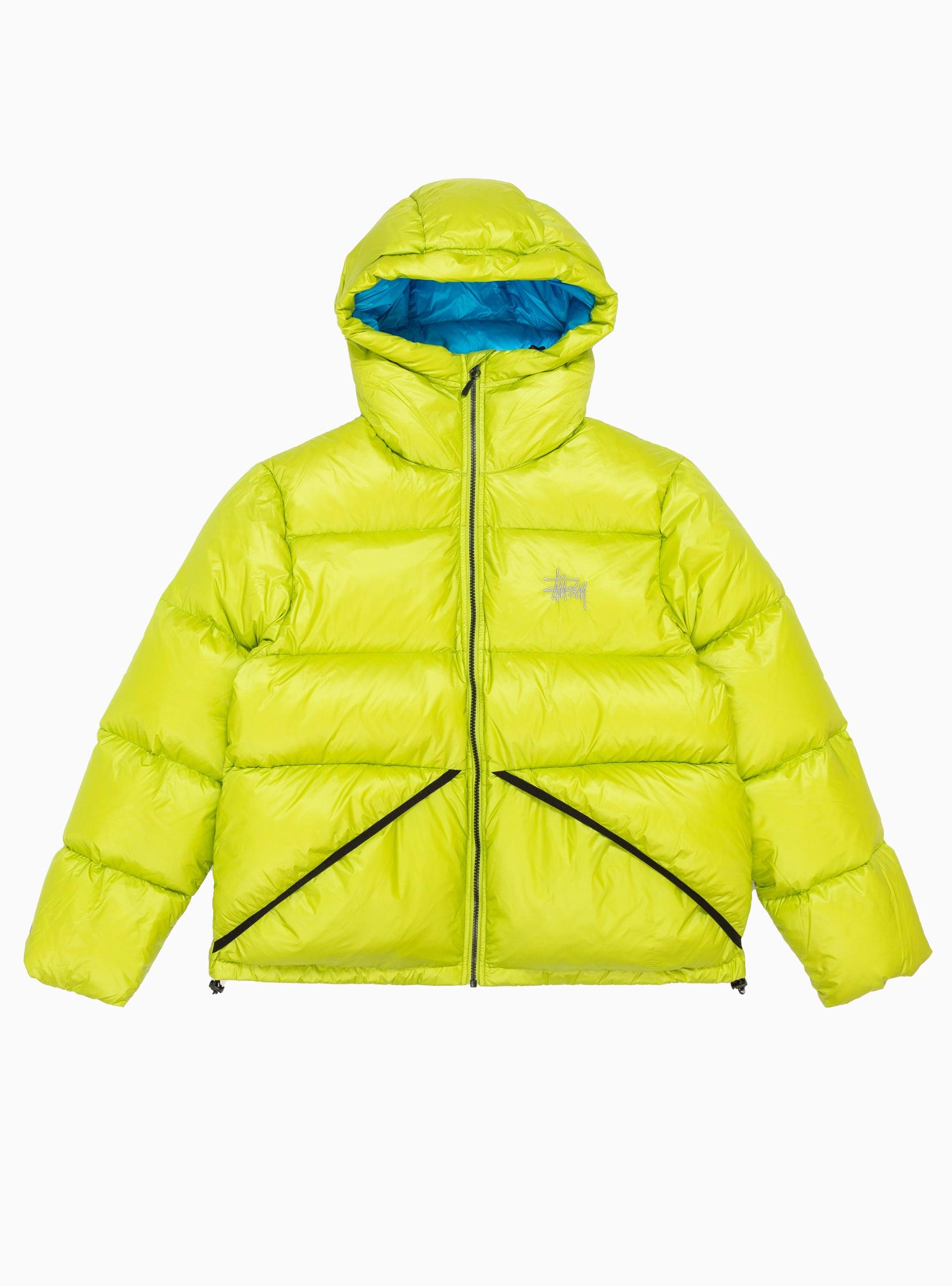 Stussy Micro Ripstop Down Puffer Jacket Lime in Yellow for Men | Lyst