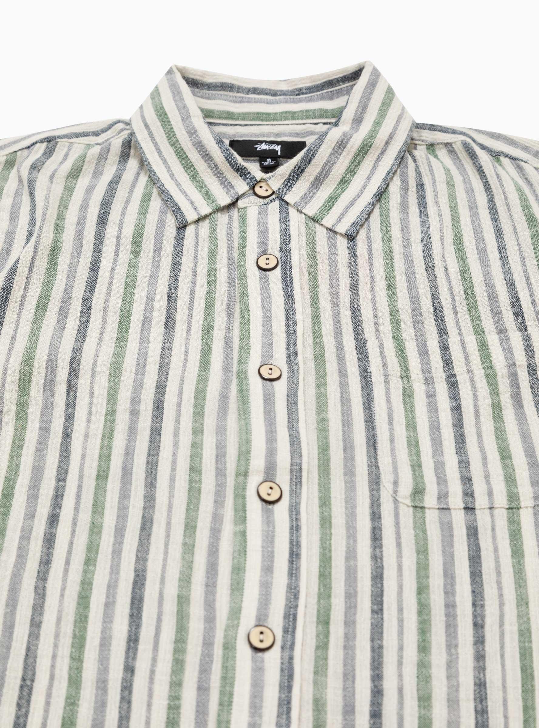 Stussy Wrinkly Cotton Gauze Shirt Multi Stripe for Men | Lyst