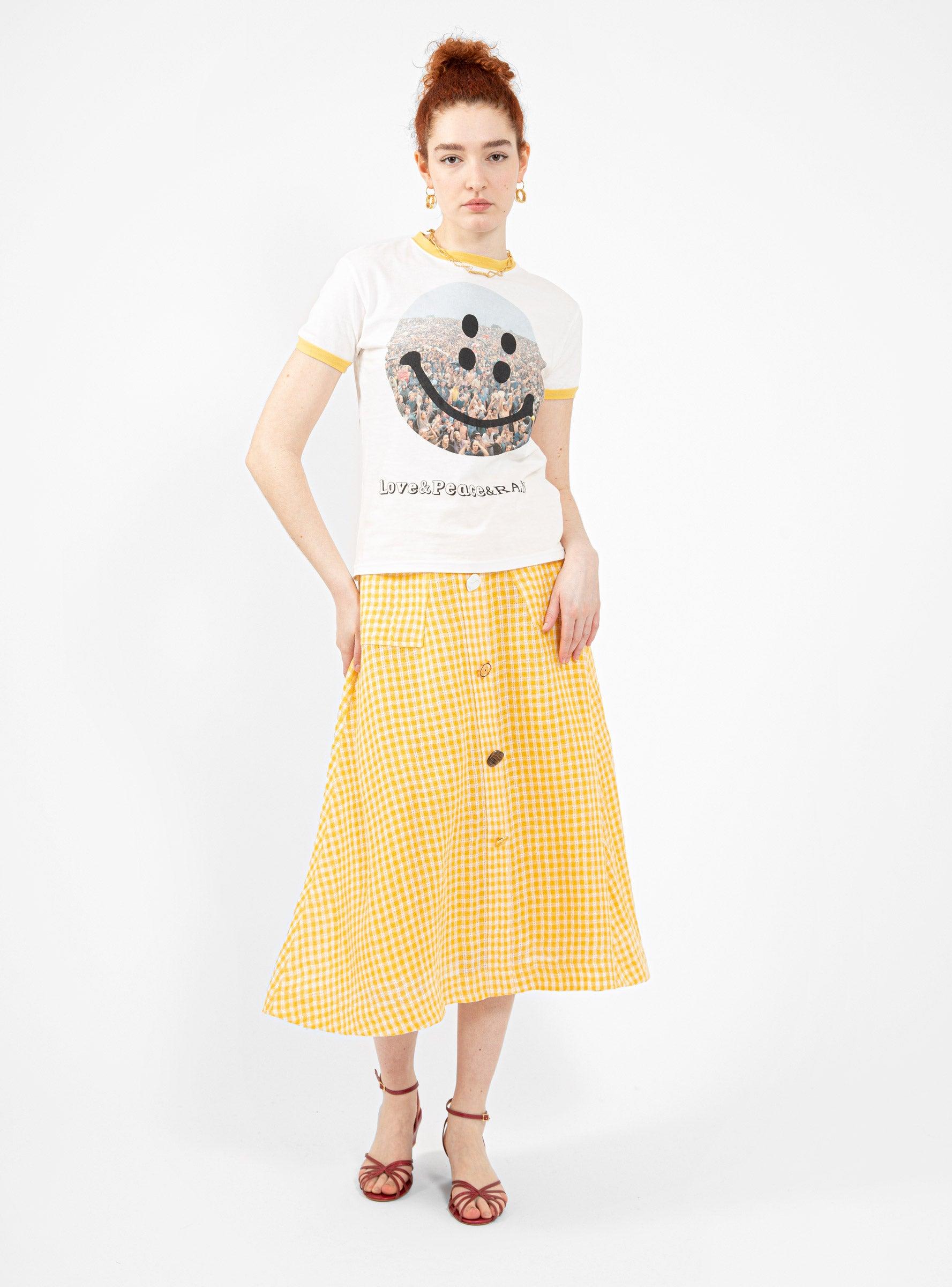 Kapital Cotton Jersey Ringer Tee White 