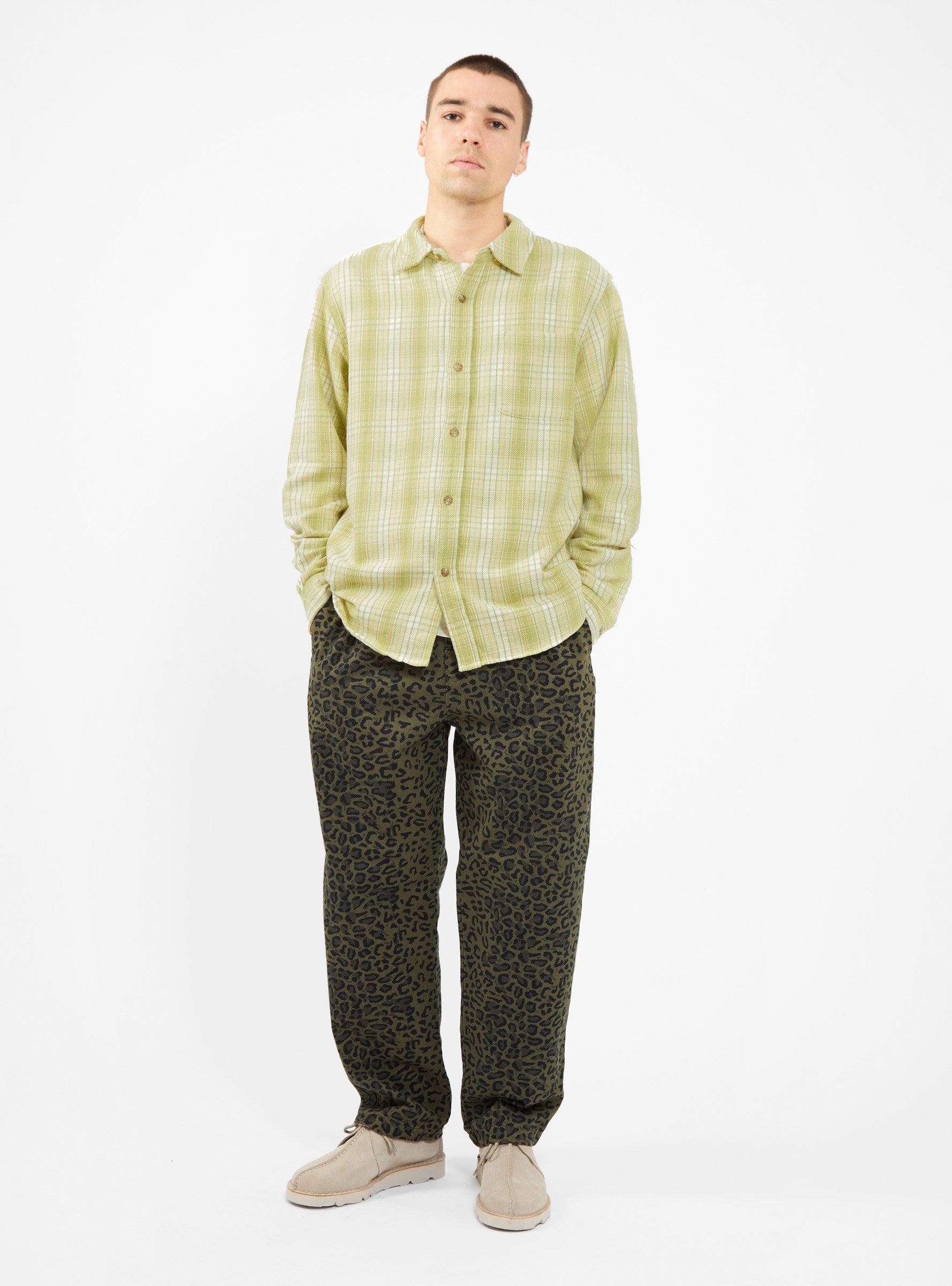 Stussy Leopard Beach Trousers Olive Green for Men | Lyst