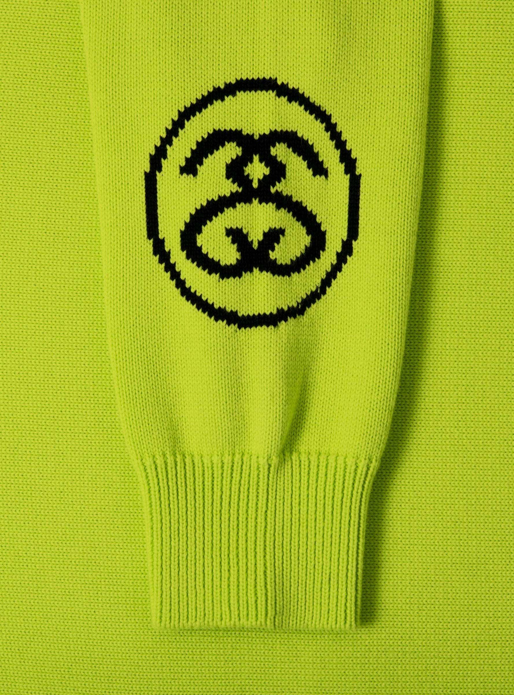 Stussy Ss Link Sweater Lime Green for Men | Lyst