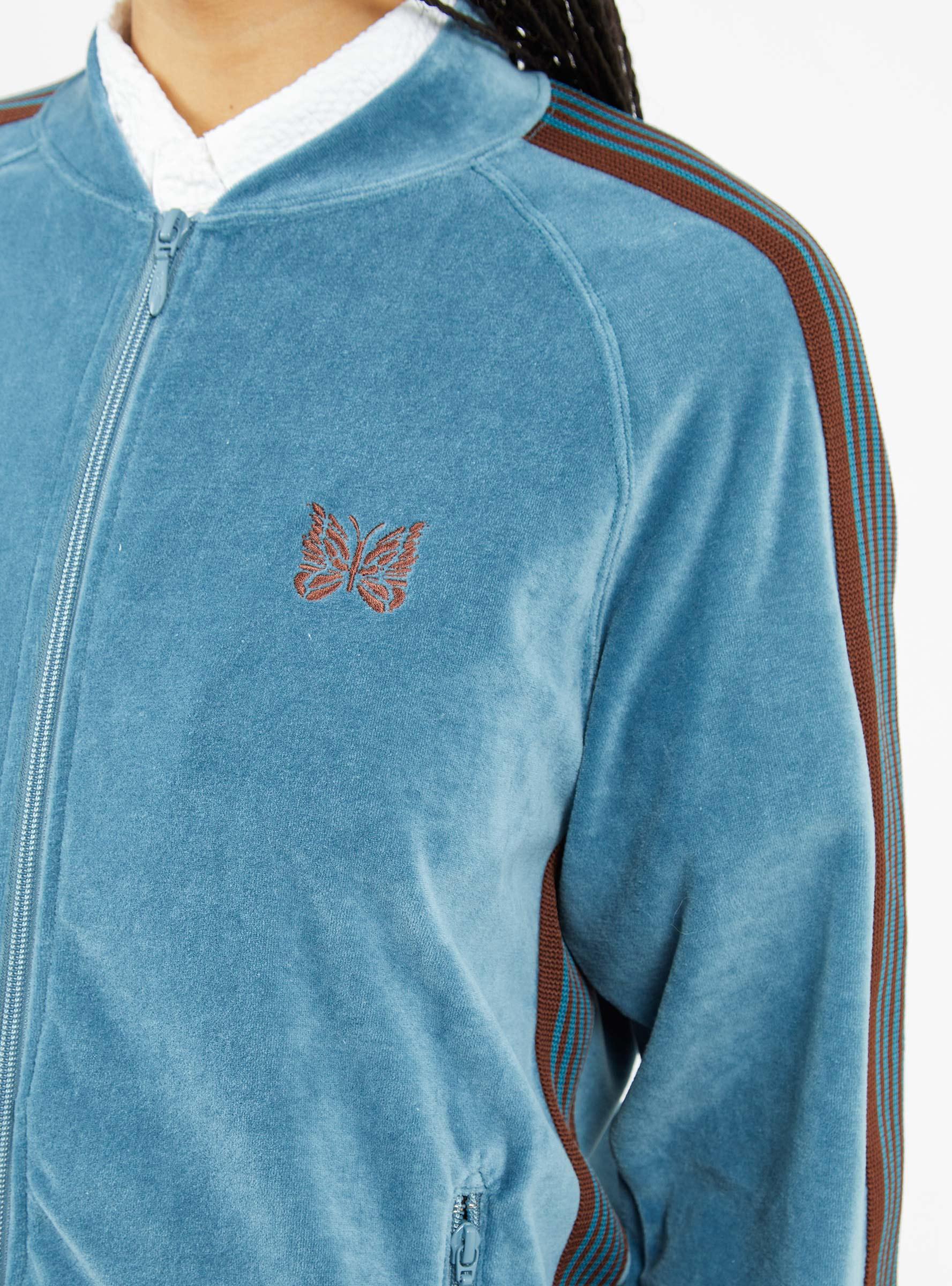 Needles Velour Track Jacket Blue | Lyst