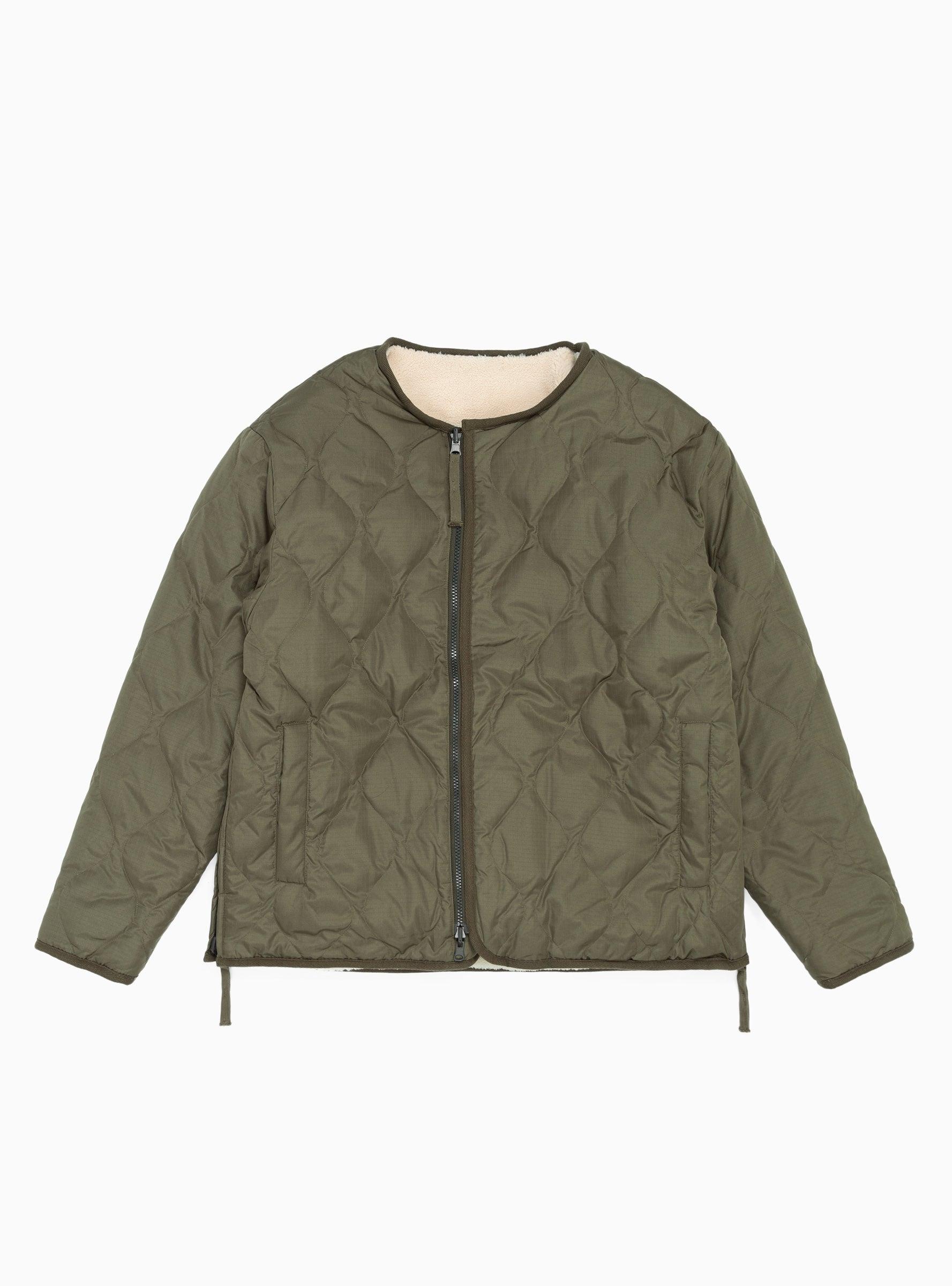 Taion Military Reversible Down Jacket Dark Olive & Cream in Green for ...
