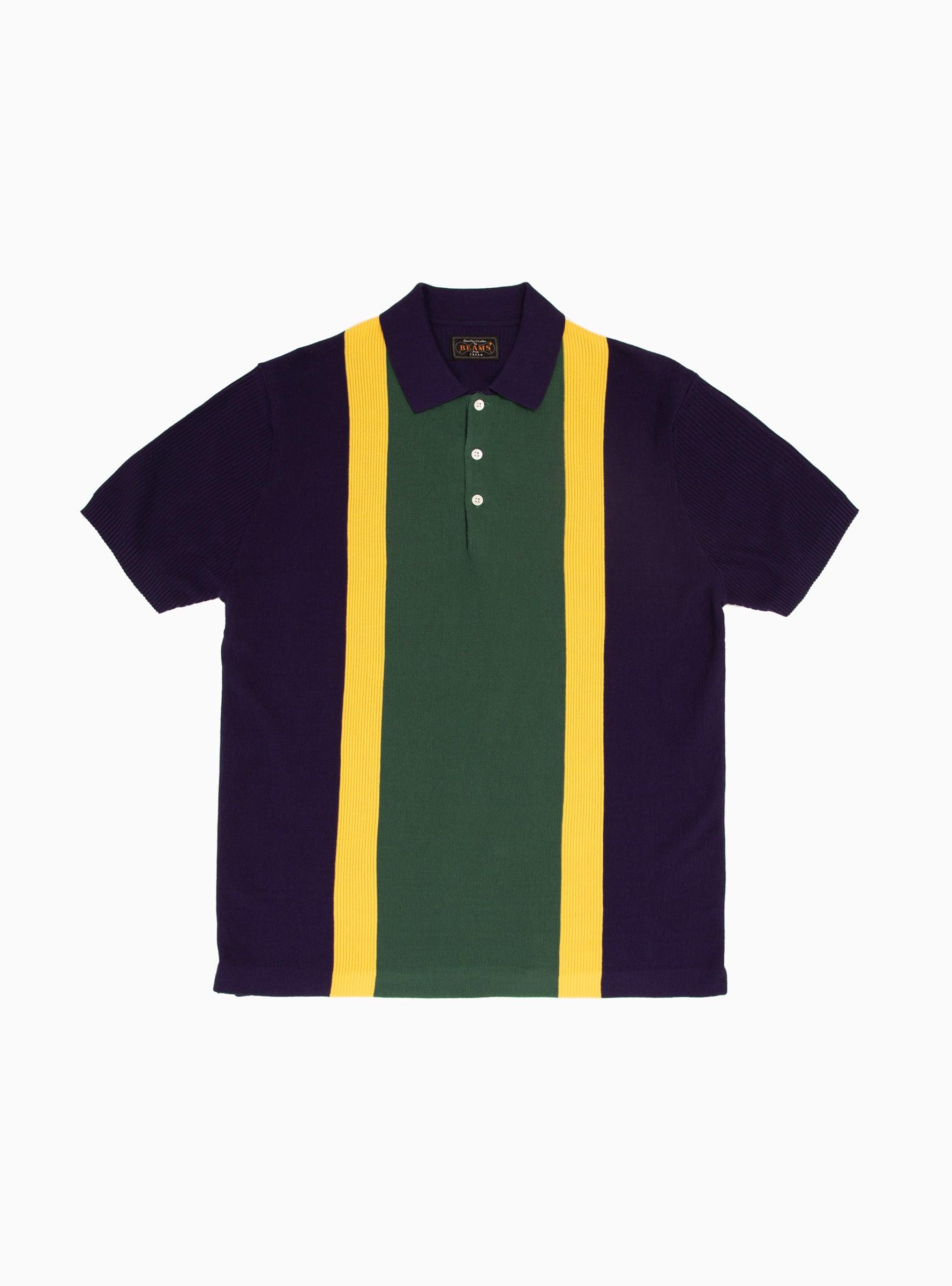 Beams Plus Knit Polo Shirt Navy in Blue for Men | Lyst