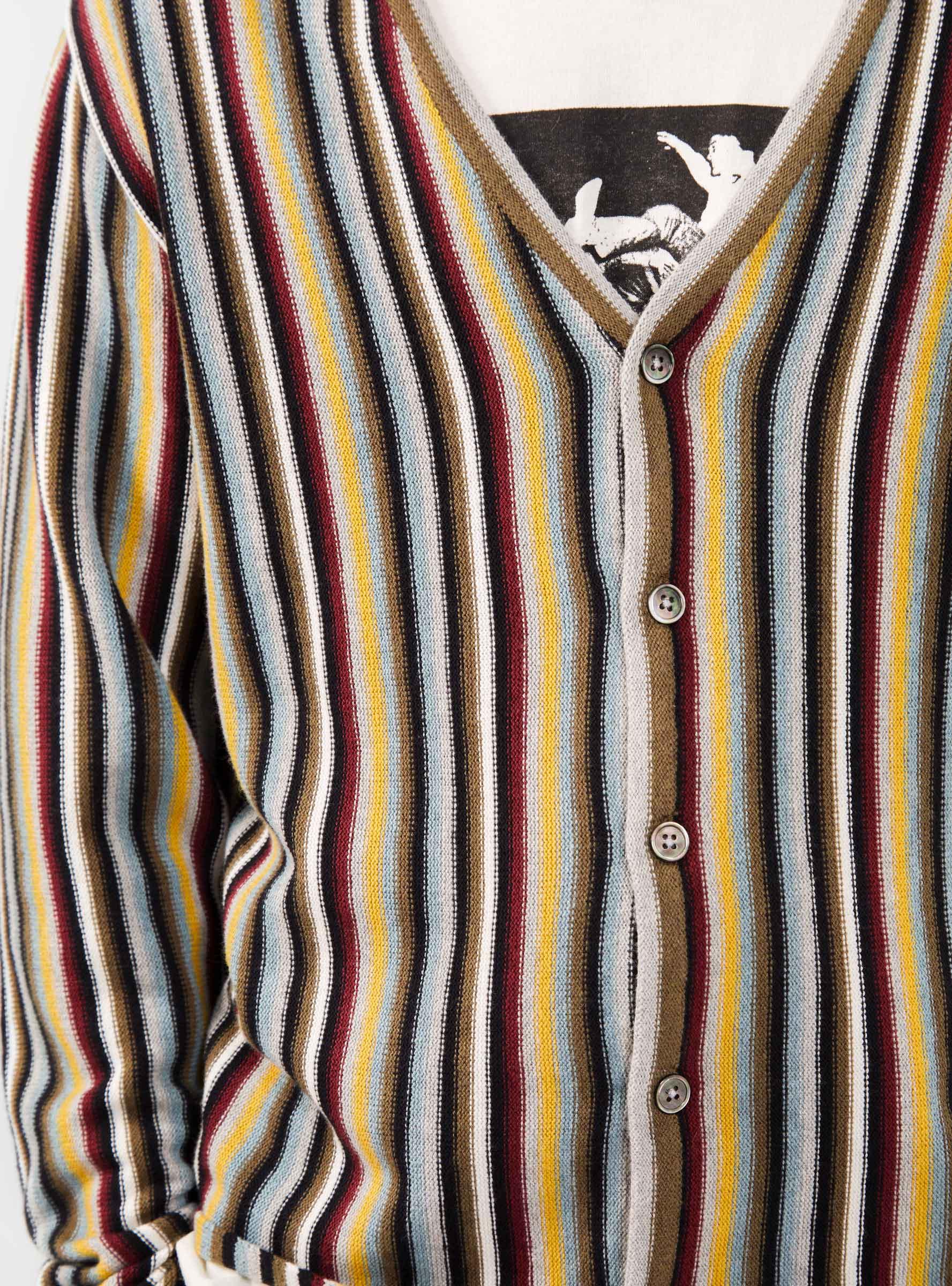 Stussy Striped Cardigan Multi for Men | Lyst