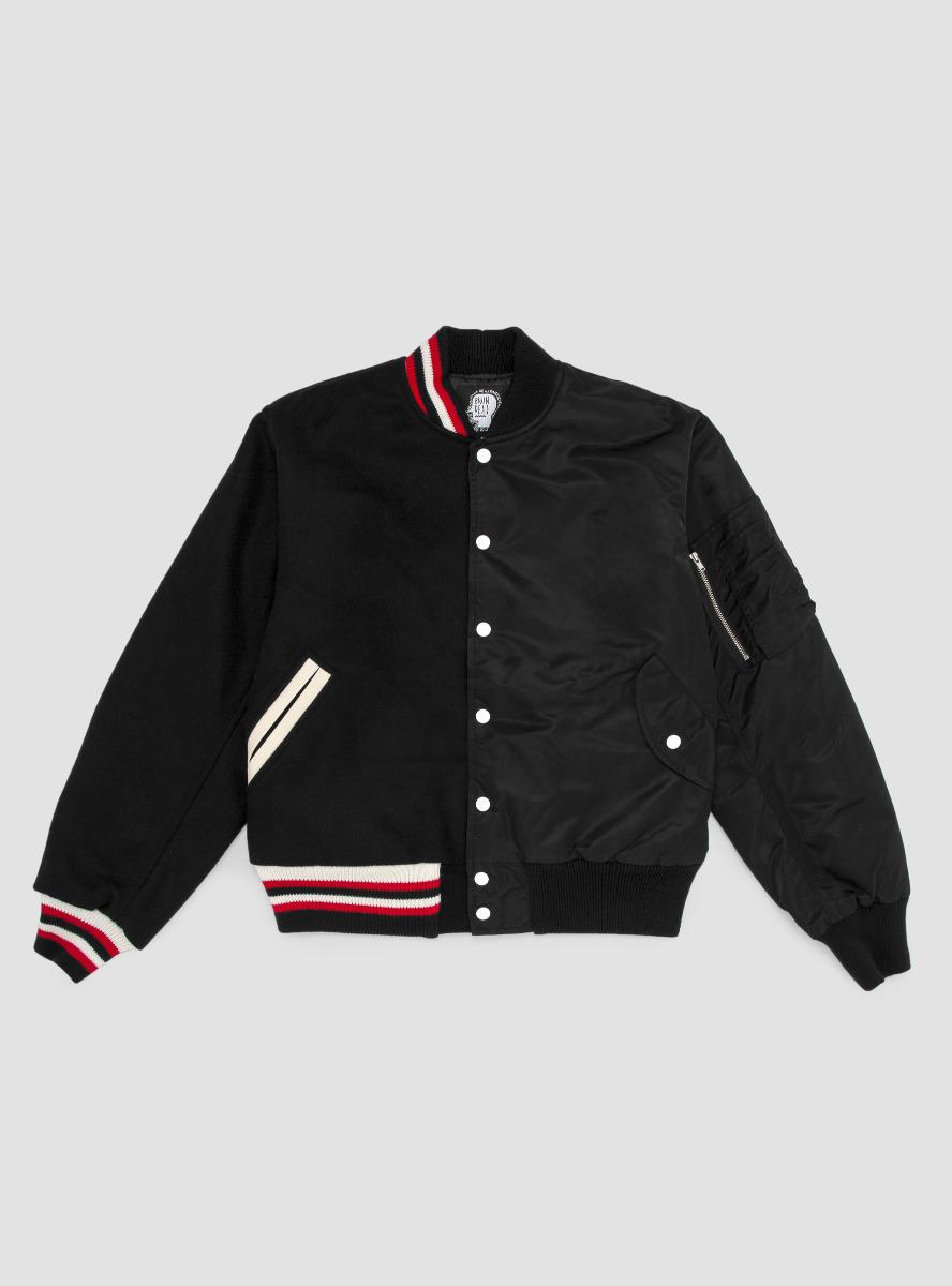 brain dead split varsity jacket
