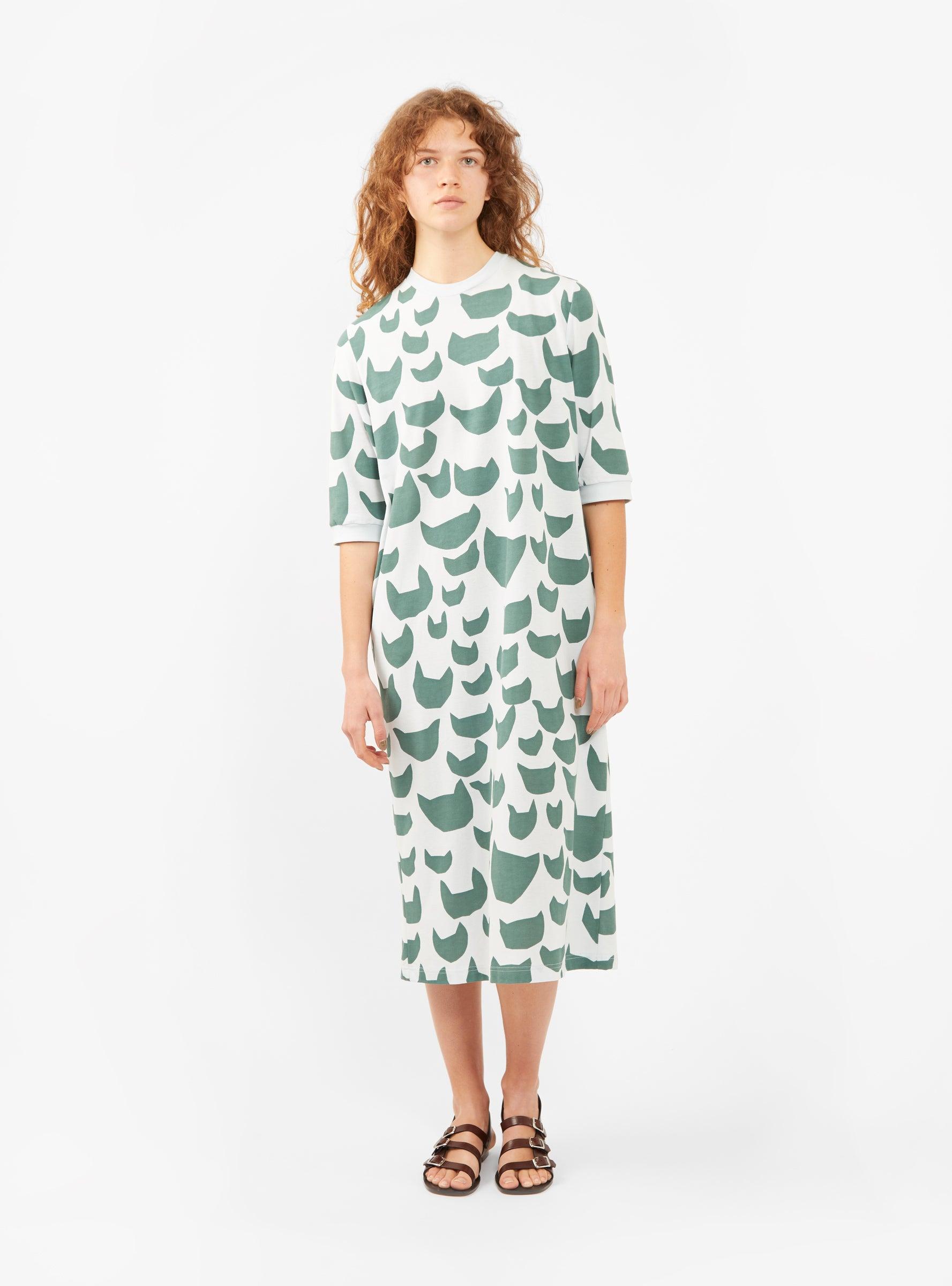 Minä Perhonen Anone Anone Dress White & Green in Blue | Lyst Canada
