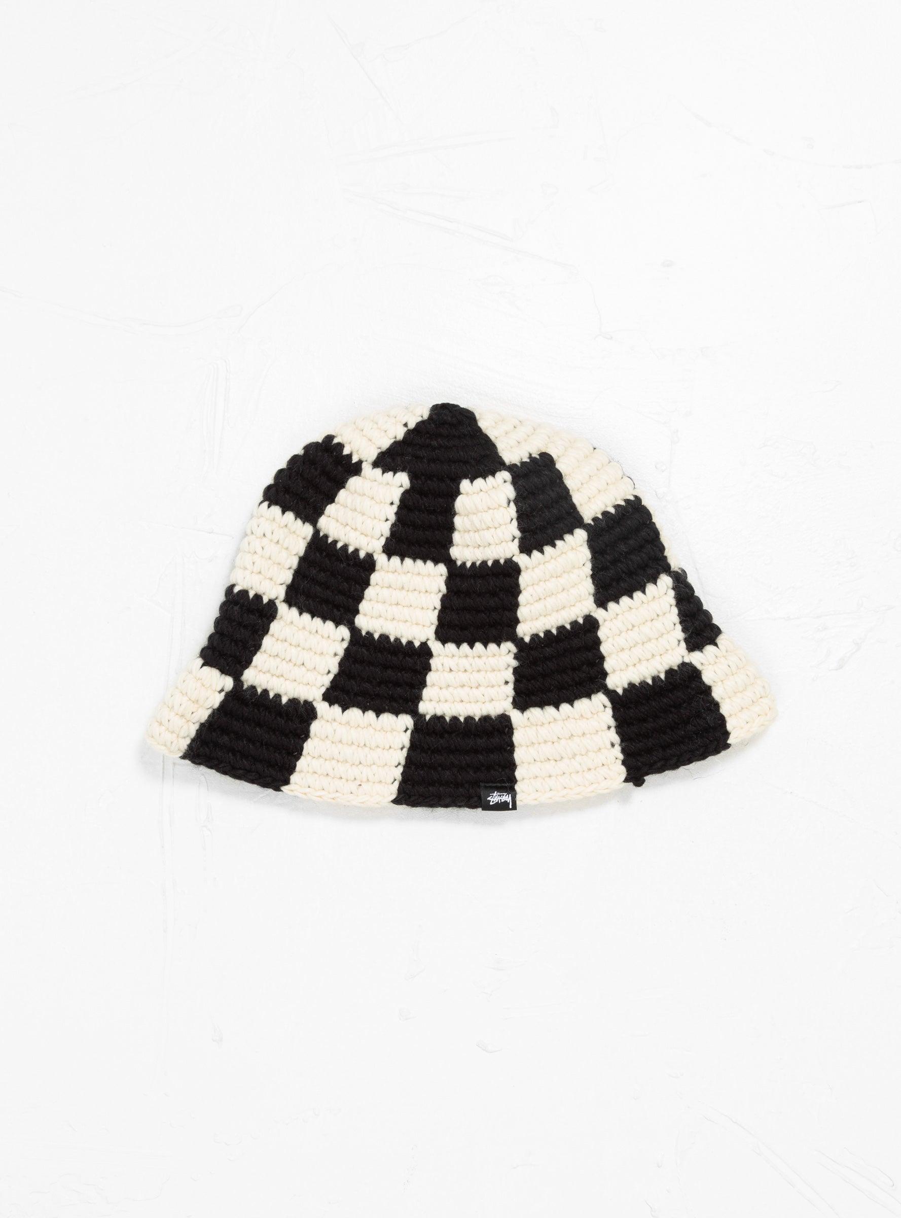 Stussy Checker Knit Bucket Hat Black for Men | Lyst Canada
