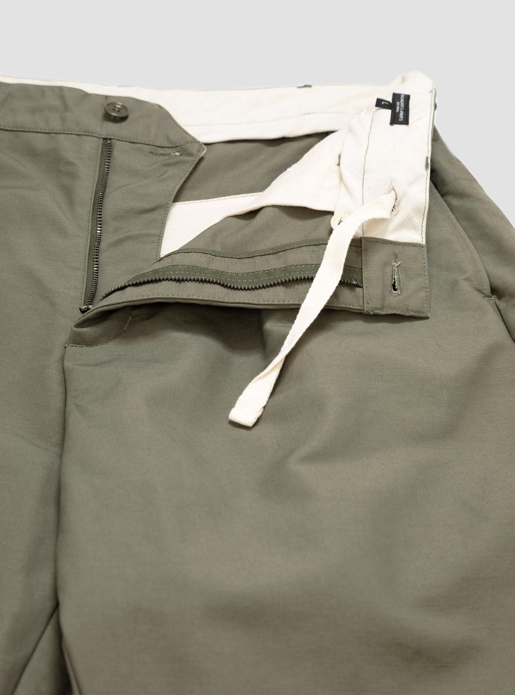 Engineered Garments Carlyle Pant Cotton Double Cloth in Green for