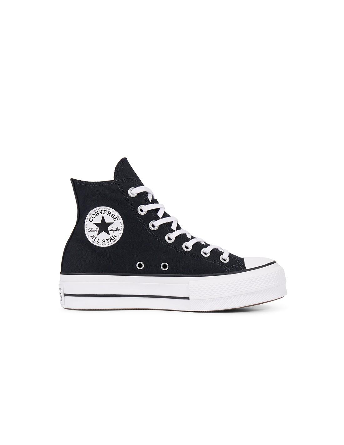 Converse Canvas All Star Lift High-top Flatform Trainers in Black White  (Black) - Save 16% | Lyst
