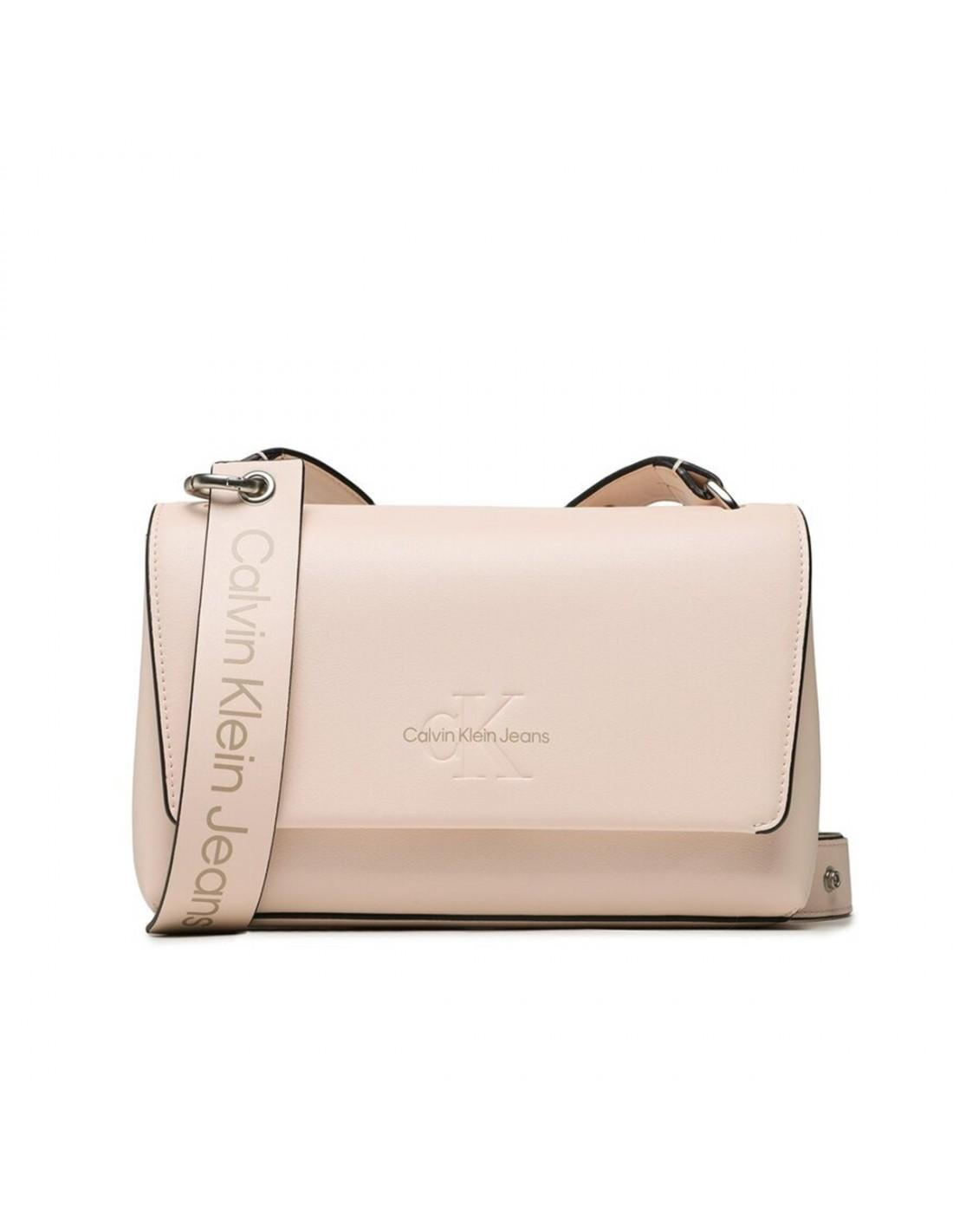 Calvin Klein Crossbody Bag With Embossed Logo in Natural Lyst