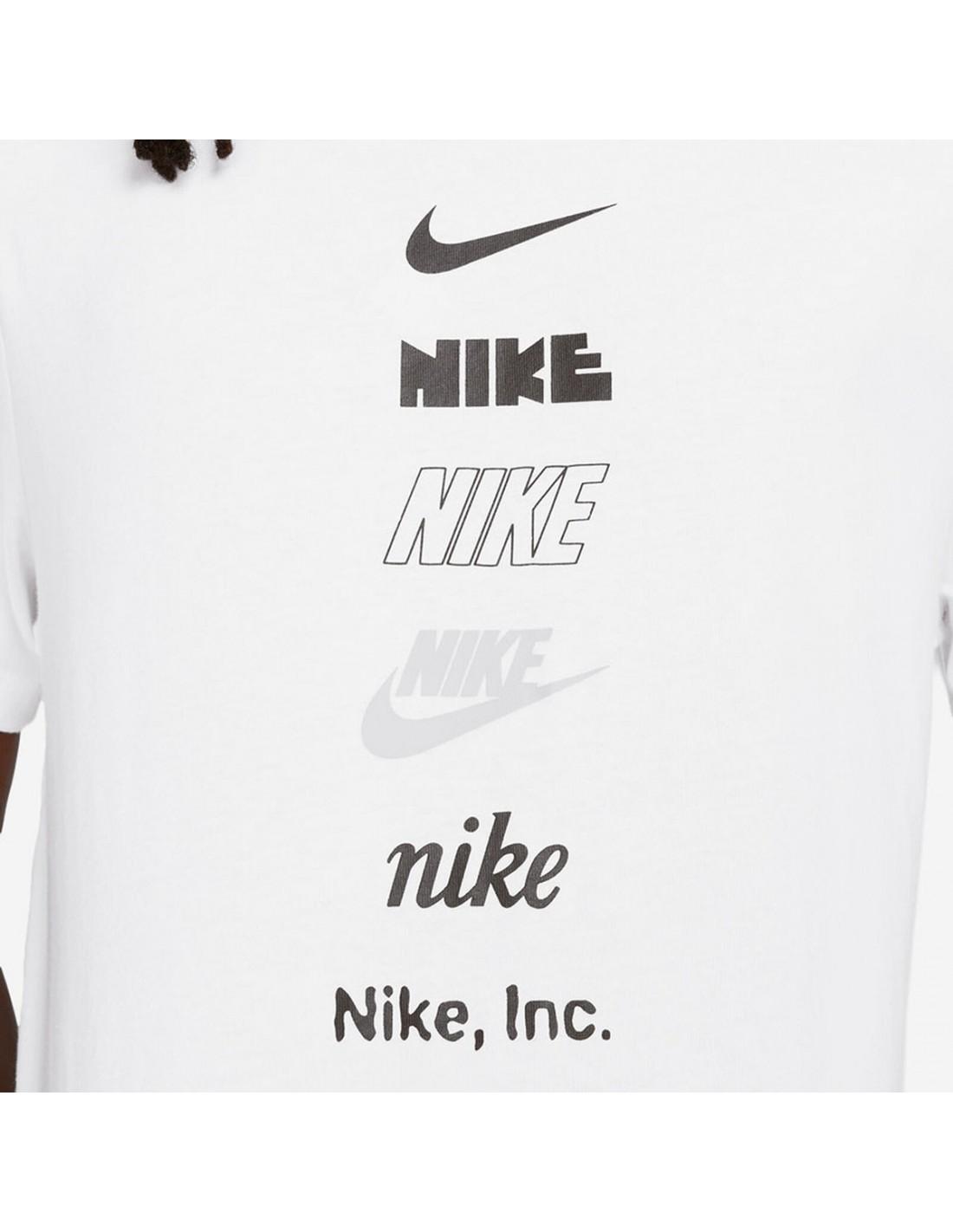 Nike T-shirt Multi Logo in White for Men | Lyst