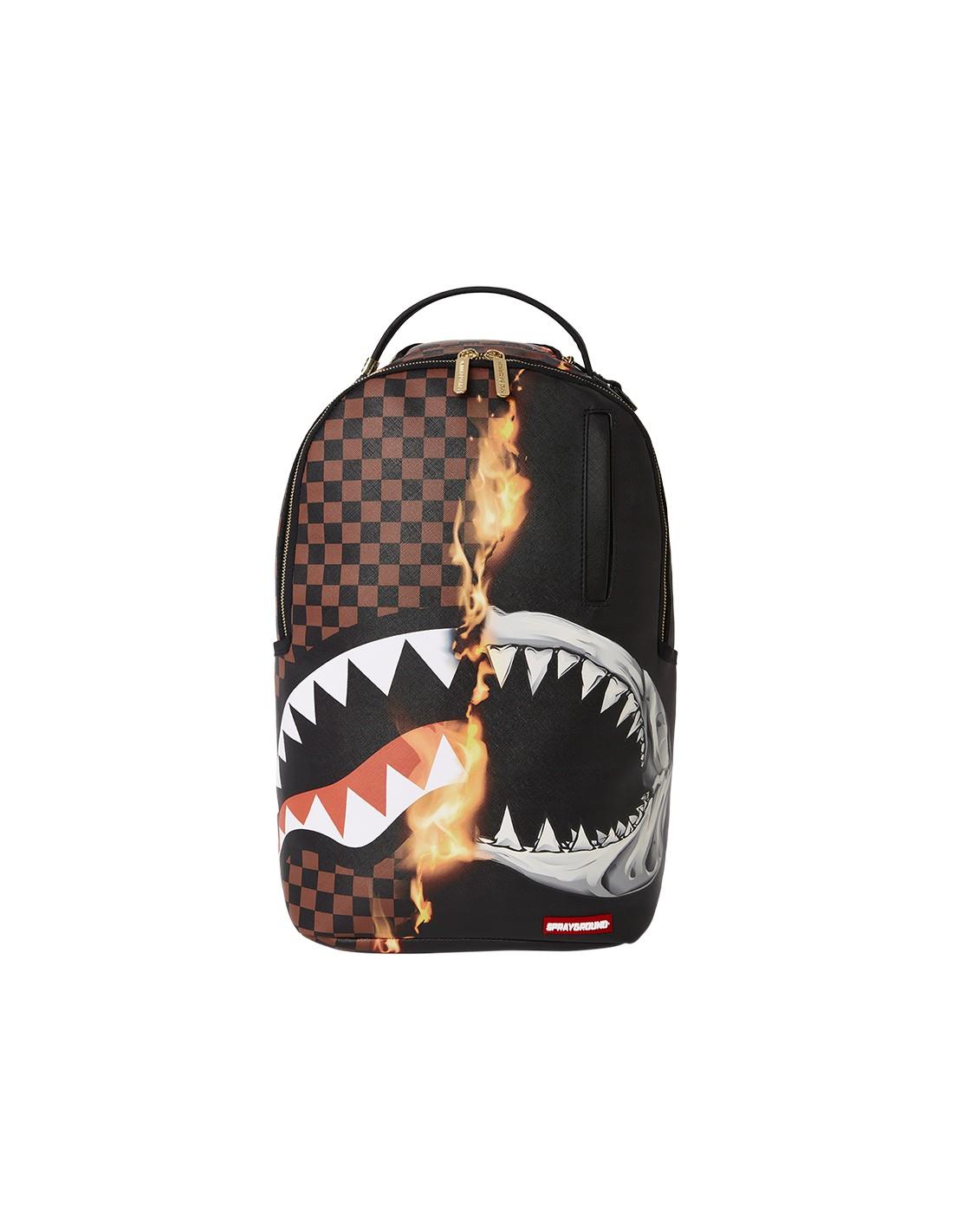 Sprayground Backpack Burnt Sharks In Paris Dlx in Brown for Men | Lyst