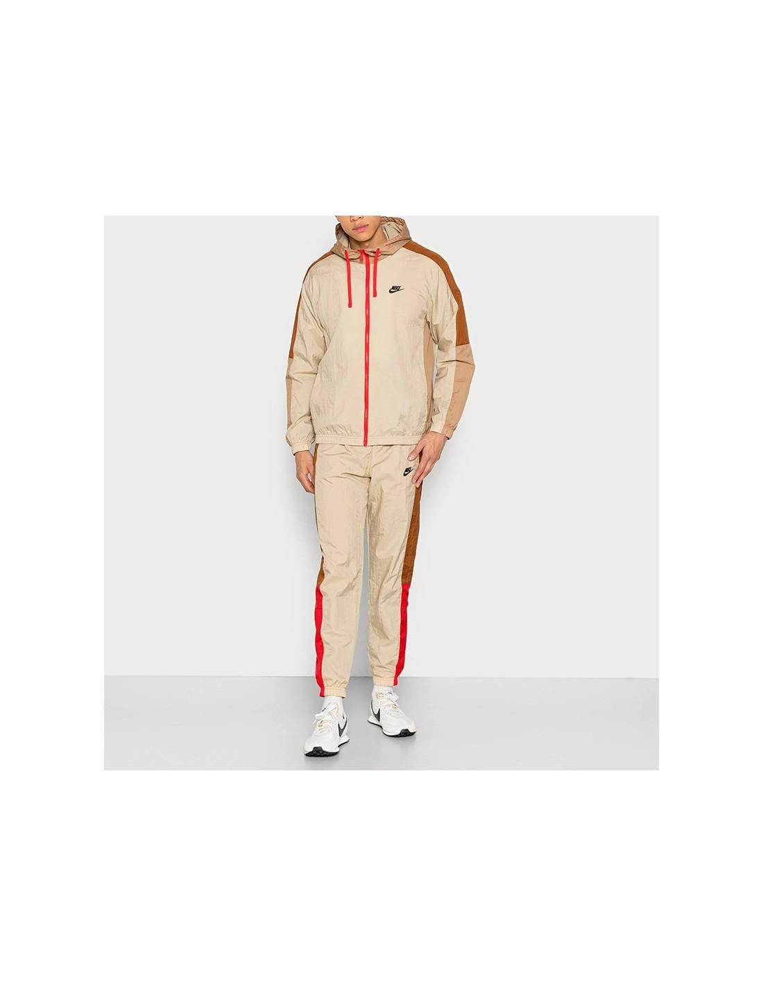 Nike tracksuit beige clearance