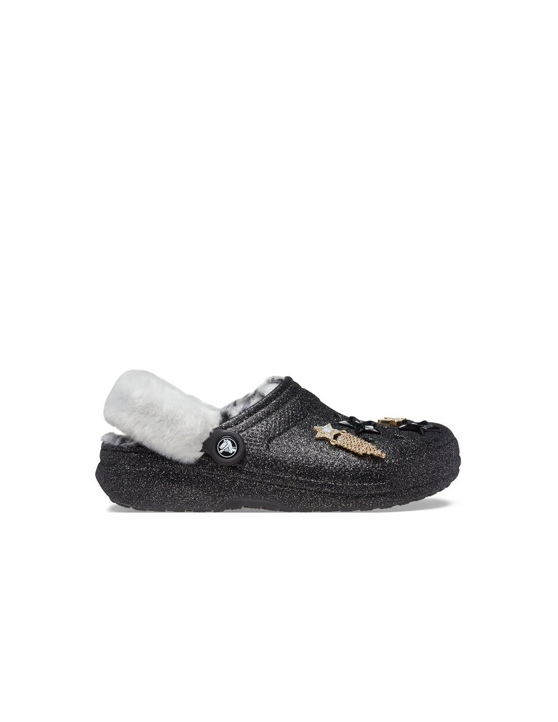 Crocs™ Classic Lined Disco Glitter Clog W Color in Black Lyst