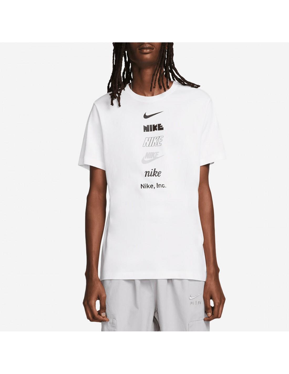 Nike T-shirt Multi Logo in White for Men | Lyst