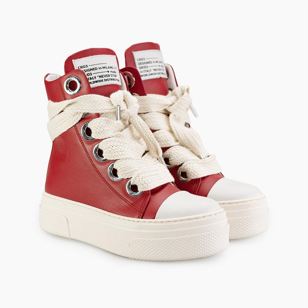 cristianzerotre Sneakers Calipso 300 V.6 Leather Red | Lyst