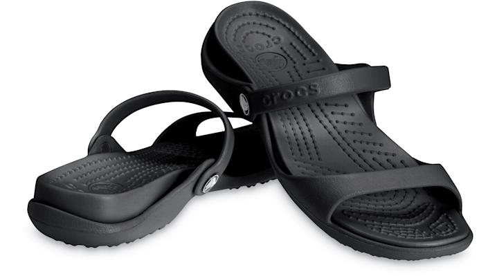 Crocs™ Women's Cleo Sandal in Black | Lyst