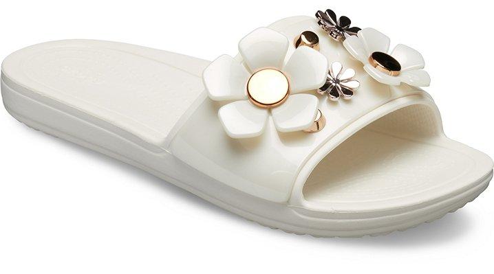 crocs sloane metallic slide