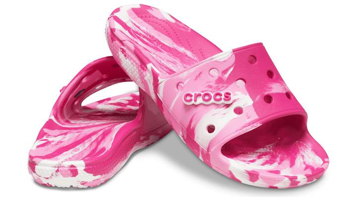Crocs™ Classic Marbled Slide in Pink | Lyst