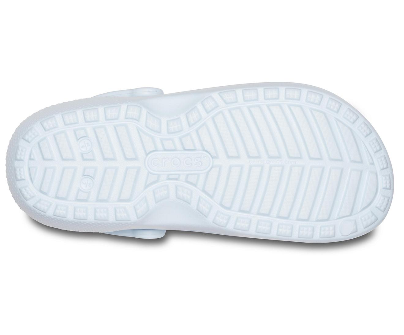 mineral blue lined crocs