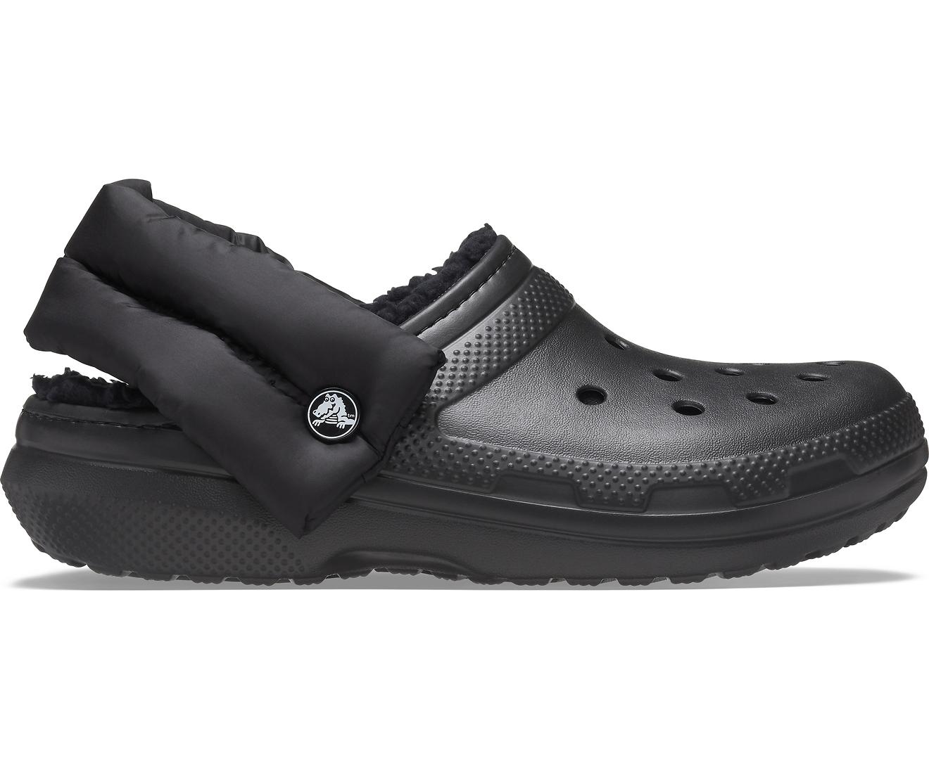 Crocs™ Classic Lined Neo Puff Clog in Black | Lyst