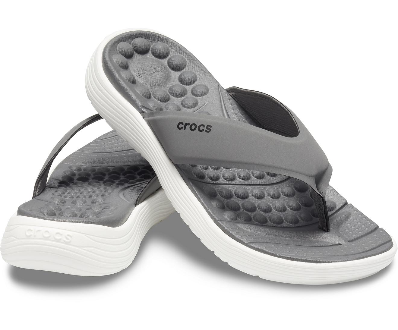 Crocs™ Reviva Flip in Gray for Men